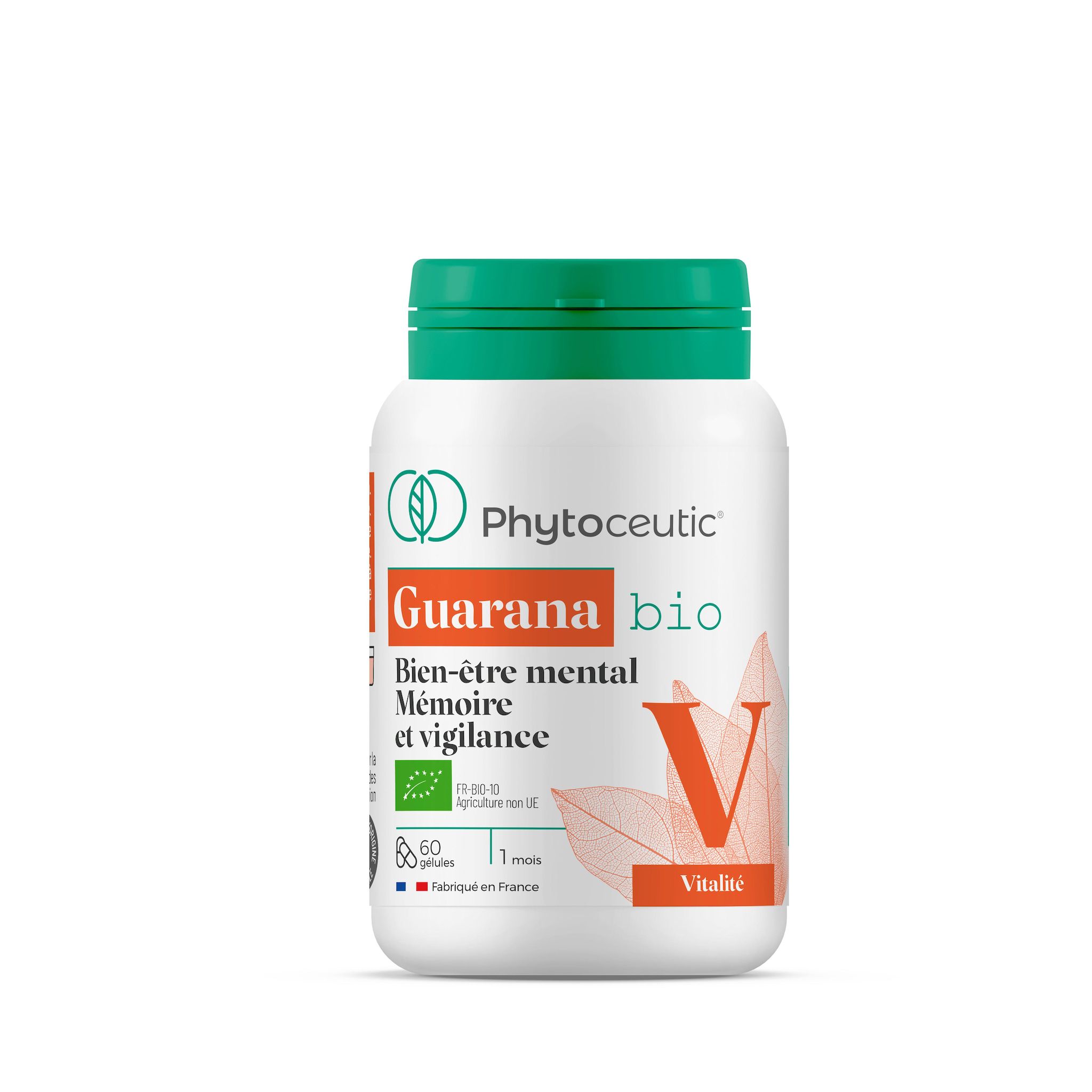 PHYTOCEUTIC Complément alimentaire vitalité Guarana bio 60 gélules