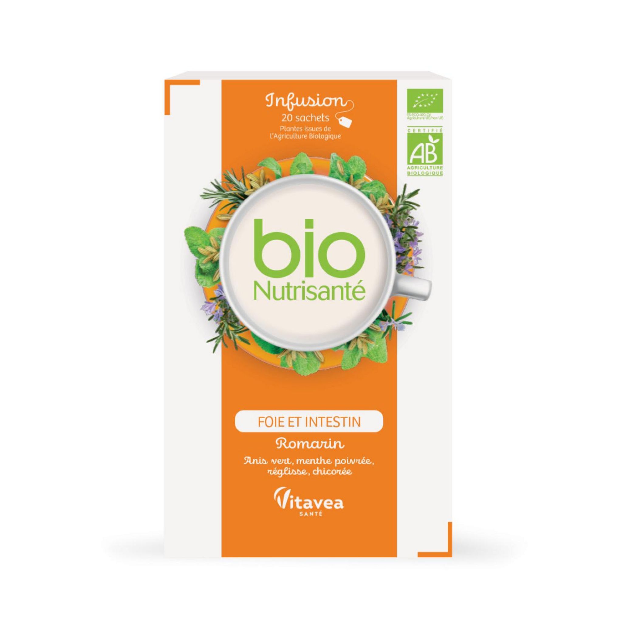 VITAVEA Infusion foie et intestin bio 20 sachets