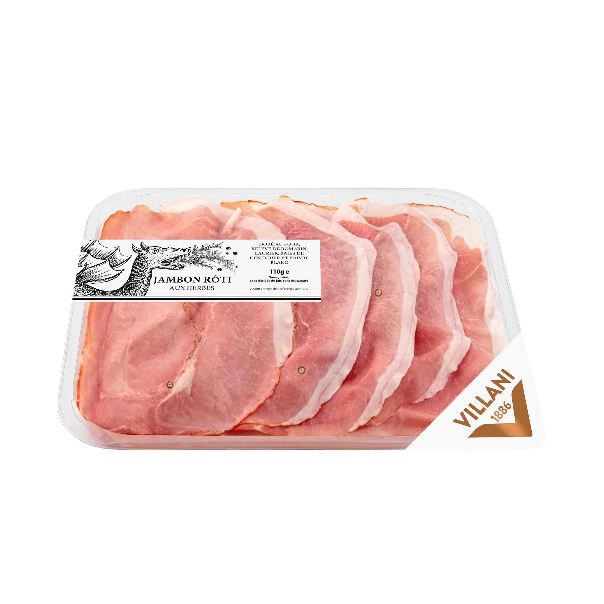 VILLANI Jambon rôti aux herbes 110g