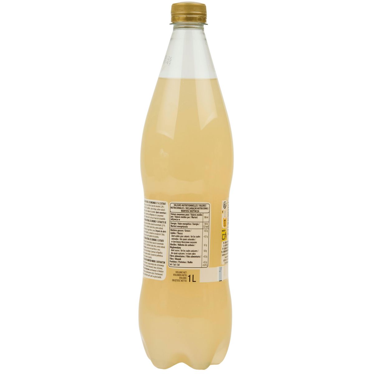 AUCHAN Boisson gazeuse au ginger beer sans alcool 1l