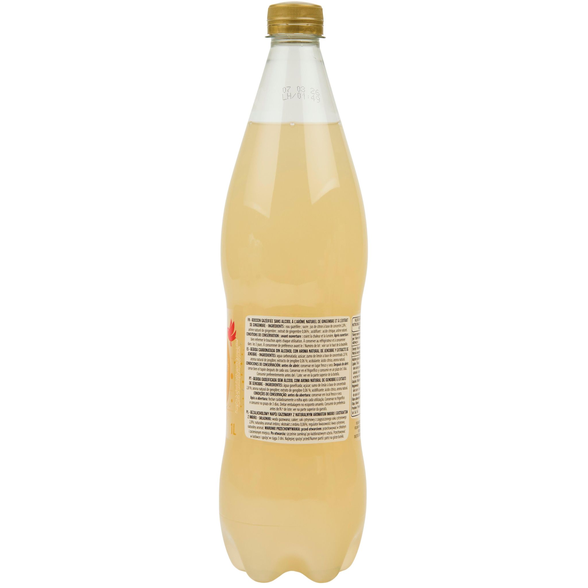 Voir la diapositive 2 : AUCHAN Boisson gazeuse au ginger beer 1l