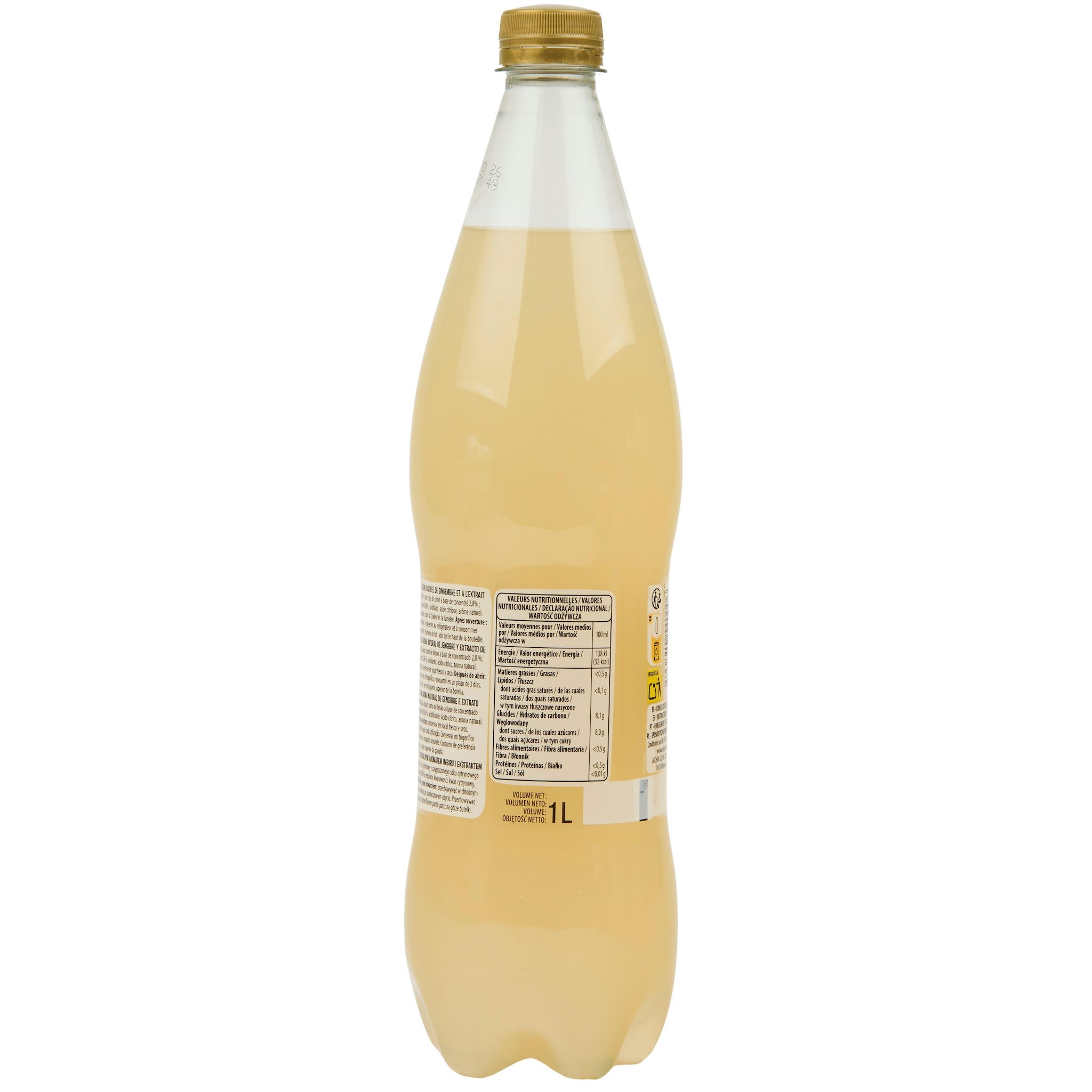 Voir la diapositive 3 : AUCHAN Boisson gazeuse au ginger beer 1l