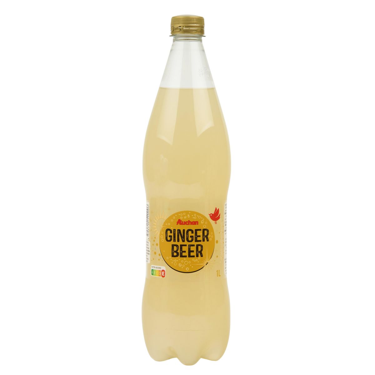AUCHAN Boisson gazeuse au ginger beer sans alcool 1l