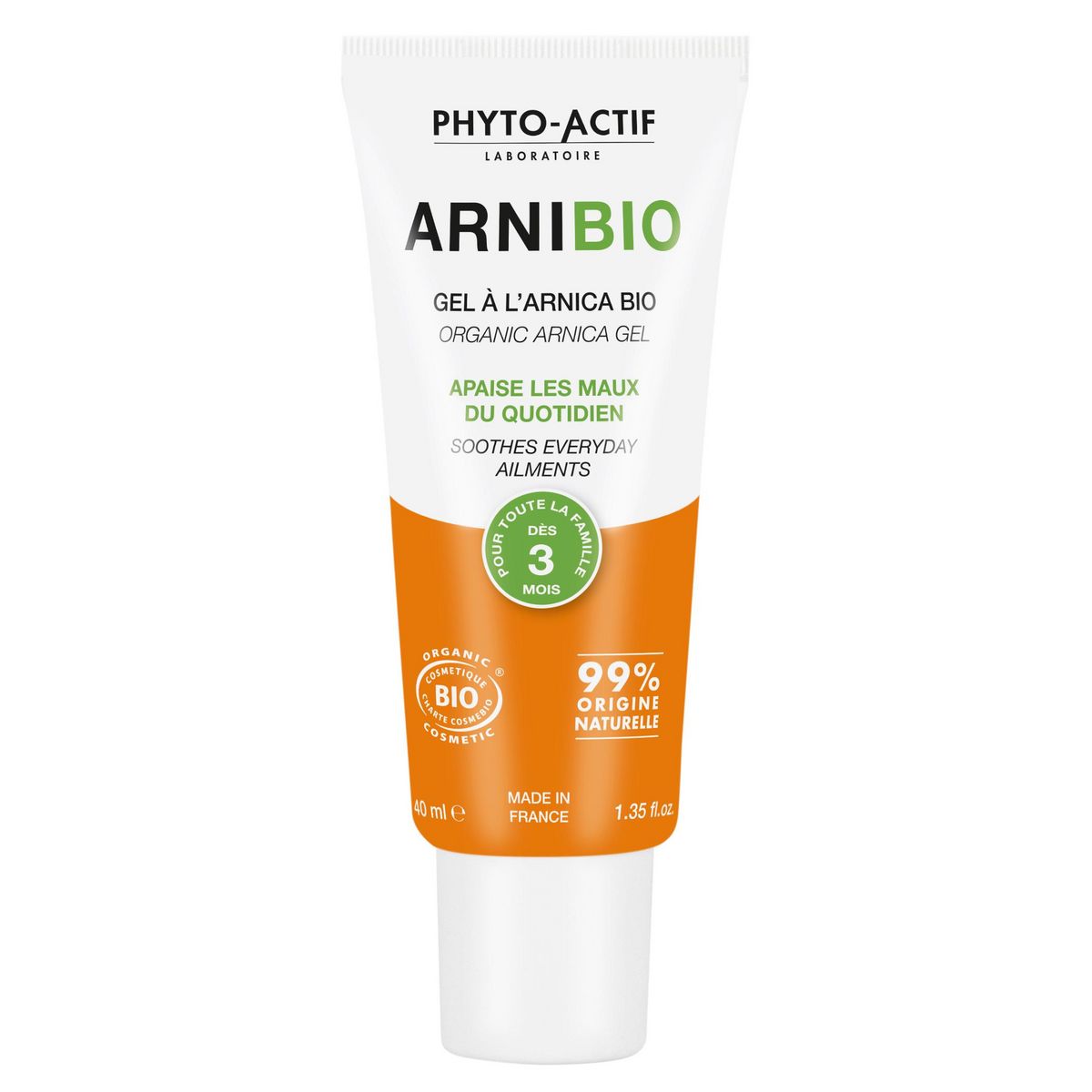 PHYTO ACTIF Arnibio Gel à l'arnica bio apaise les maux du quotidien 40ml