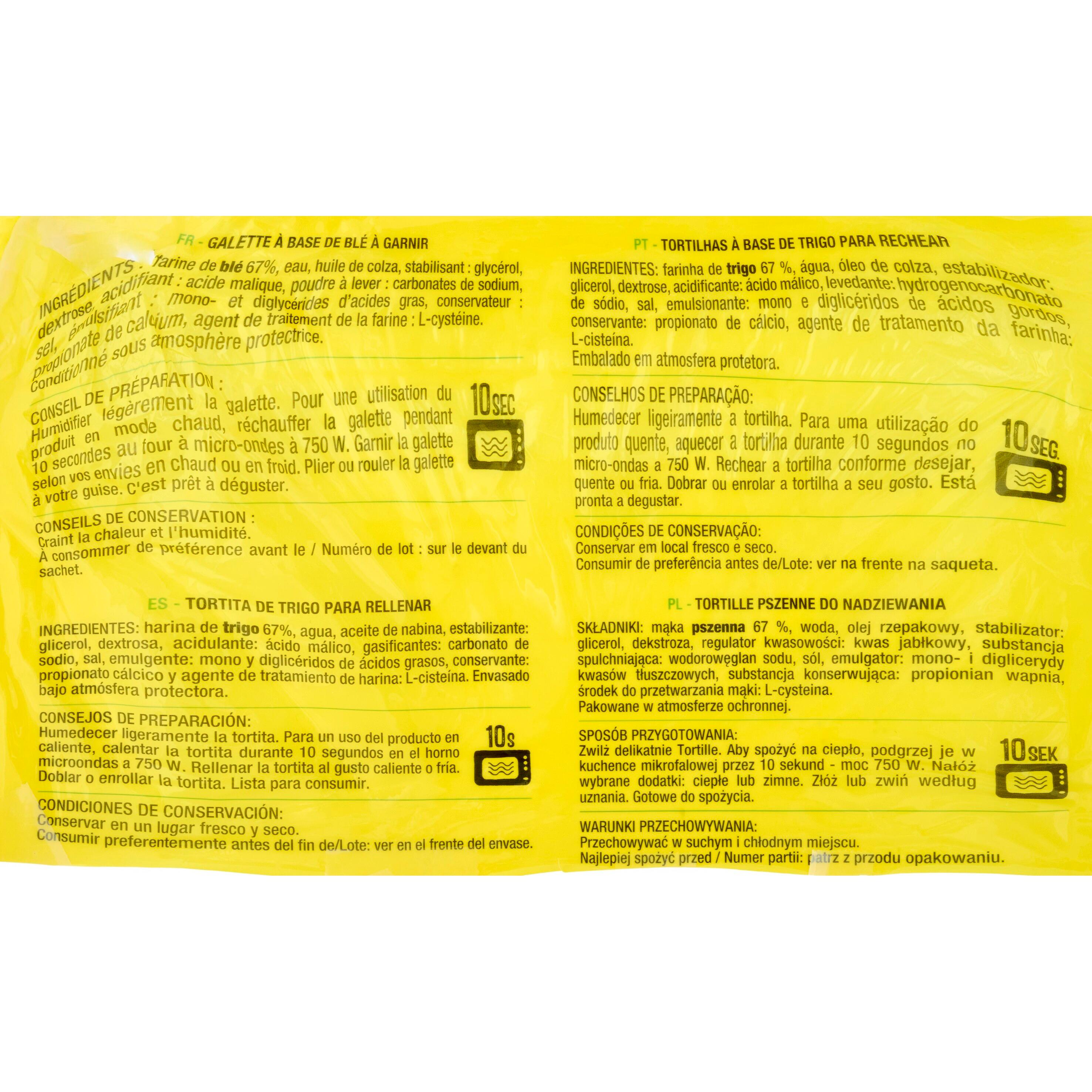 Voir la diapositive 2 : AUCHAN Wraps format familial 10 pièces 620g