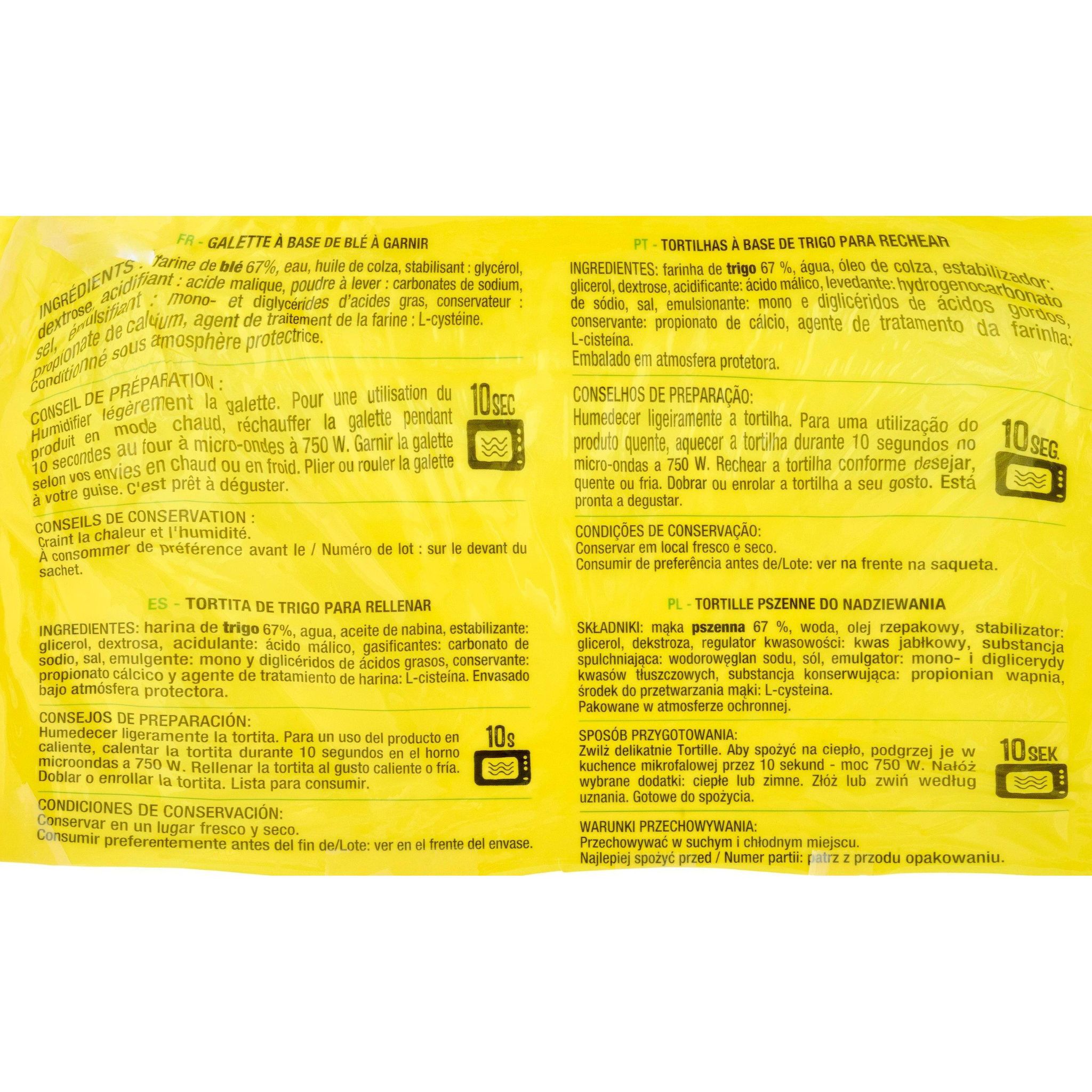 Voir la diapositive 2 : AUCHAN Wraps format familial 10 pièces 620g