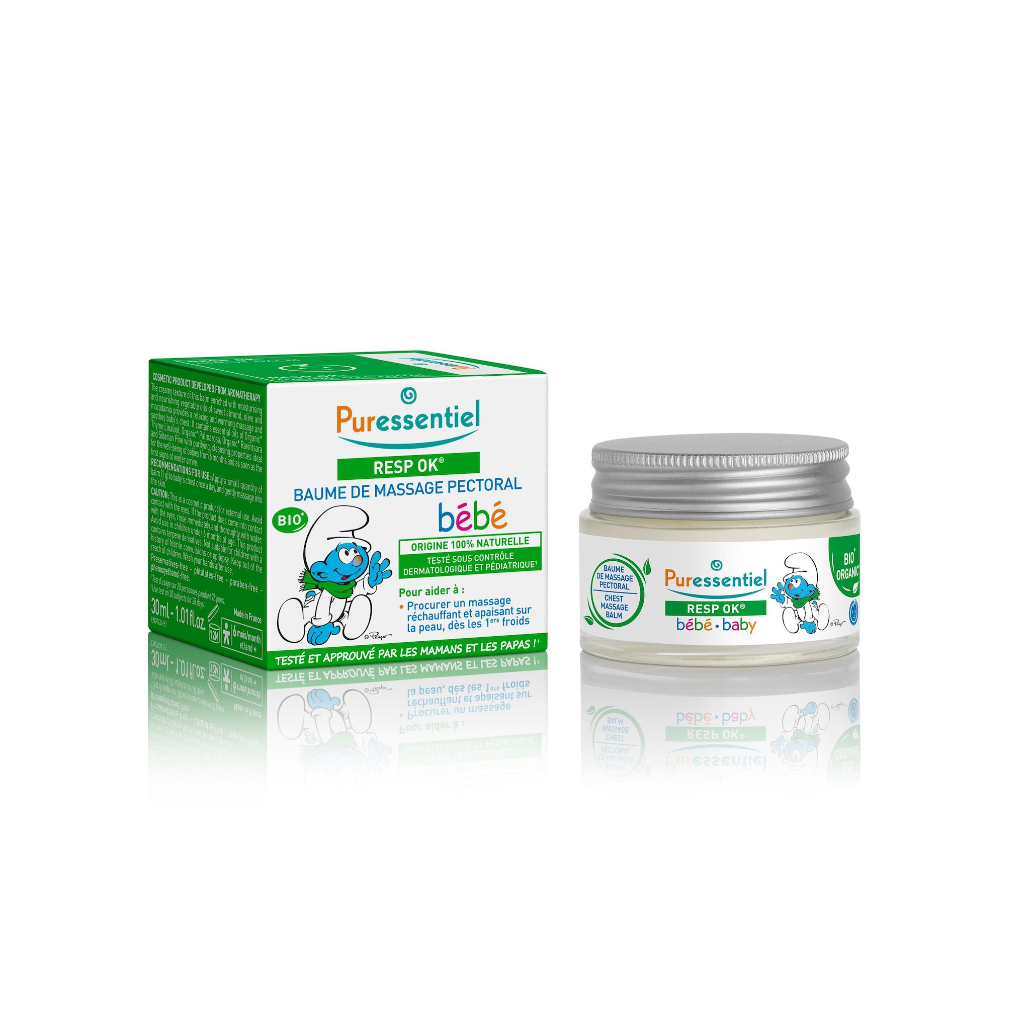 PURESSENTIEL Resp ok Baume de massage pectoral bébé 30ml