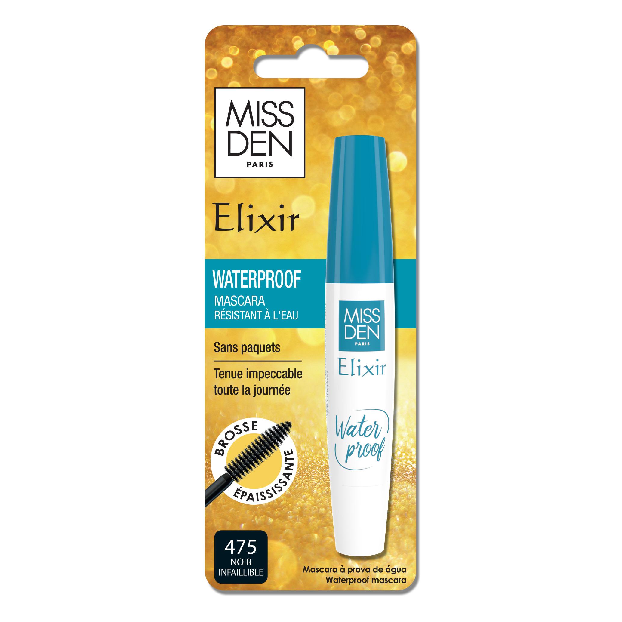 MISS DEN Elixir Waterproof mascara 475 noir infaillible 11ml