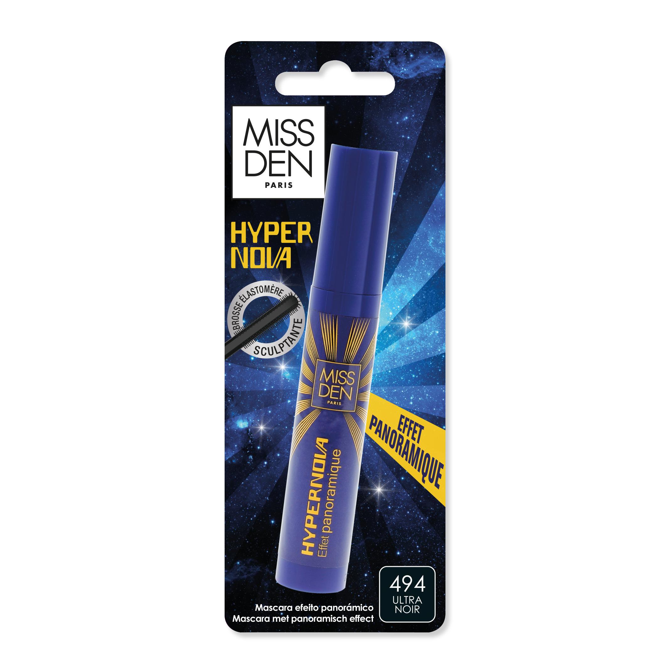 MISS DEN Hypernova Mascara effet panoramique 494 ultra noir 12ml