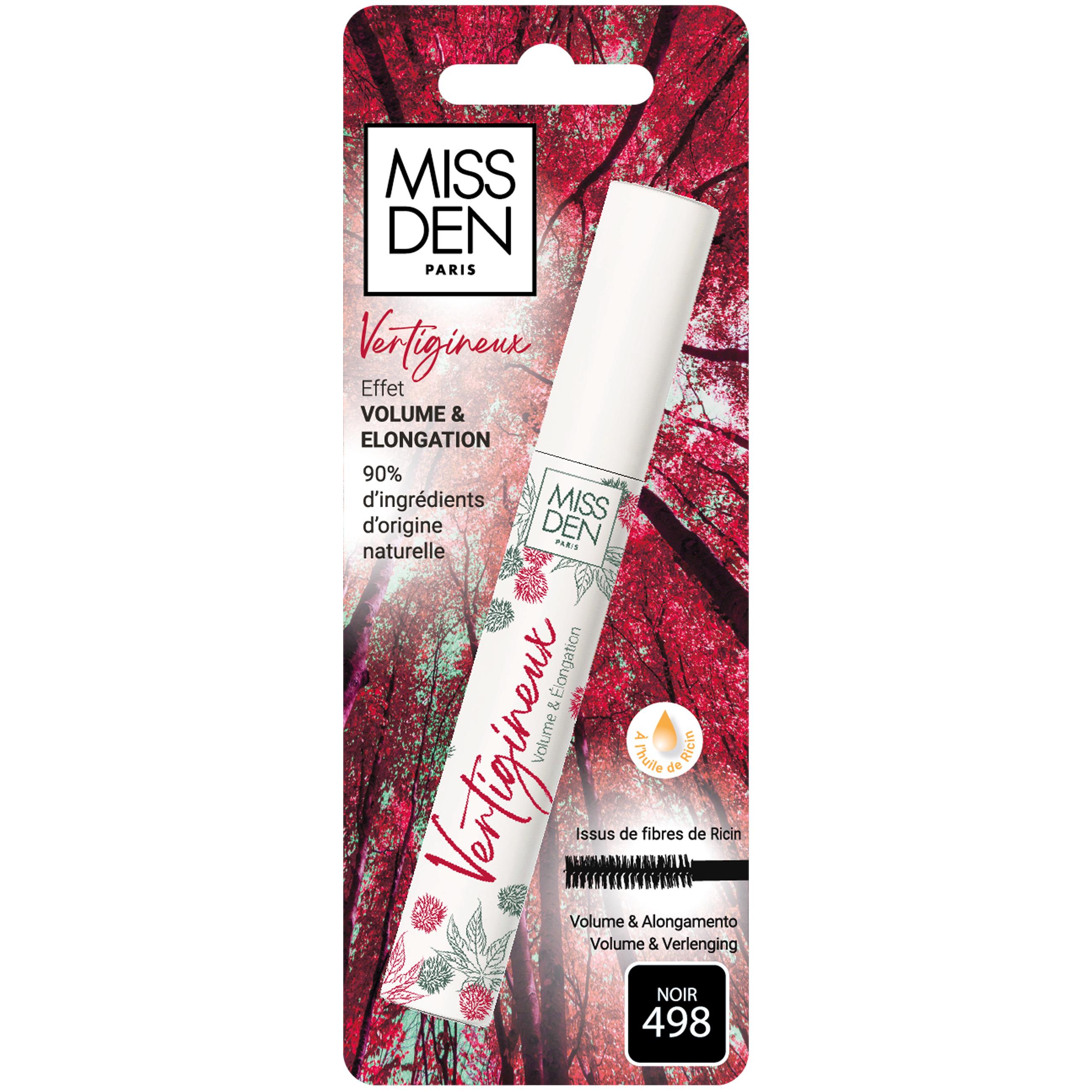 MISS DEN Vertigineux Mascara effet volume & élongation 498 noir 10ml