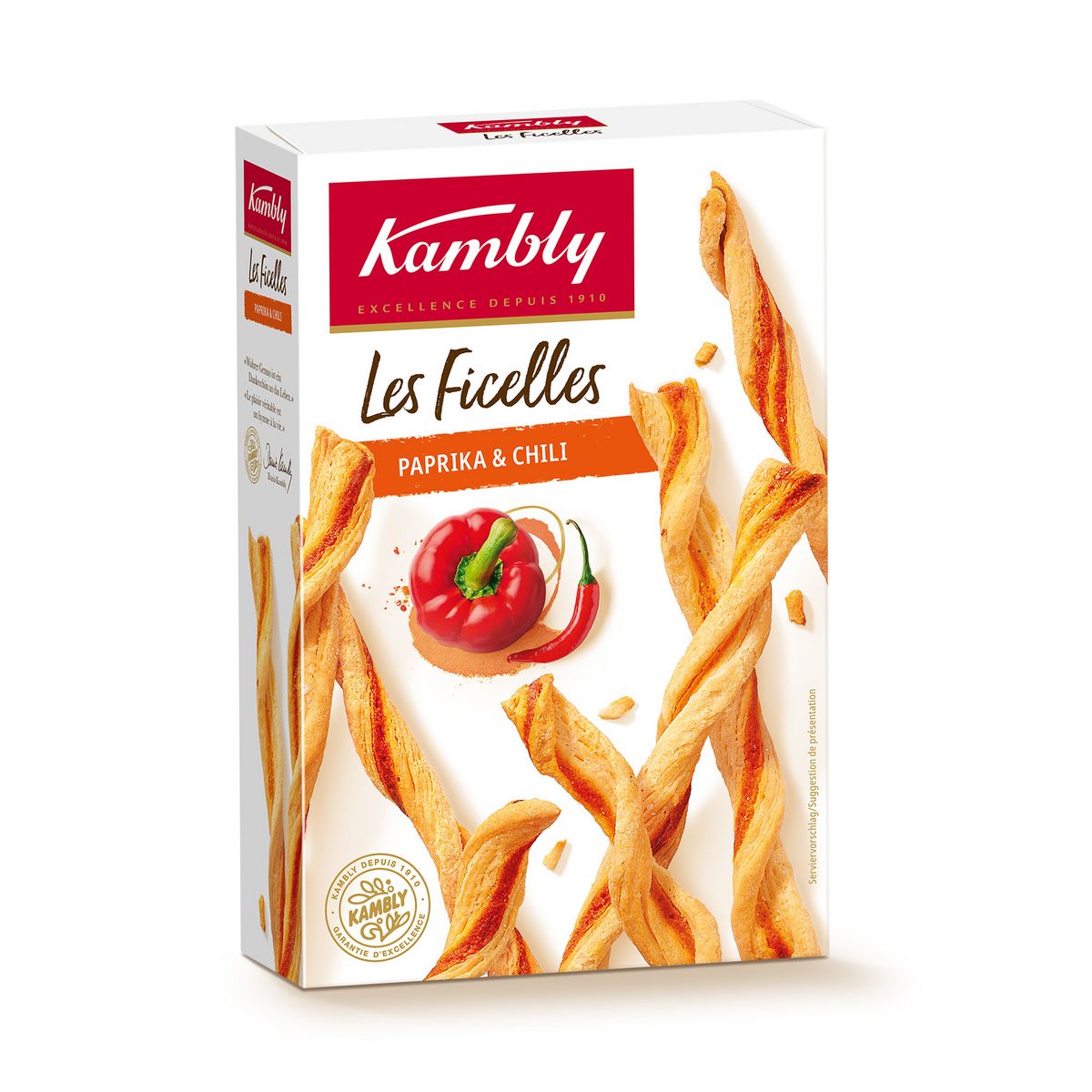 KAMBLY Les ficelles saveur paprika et chili 100g