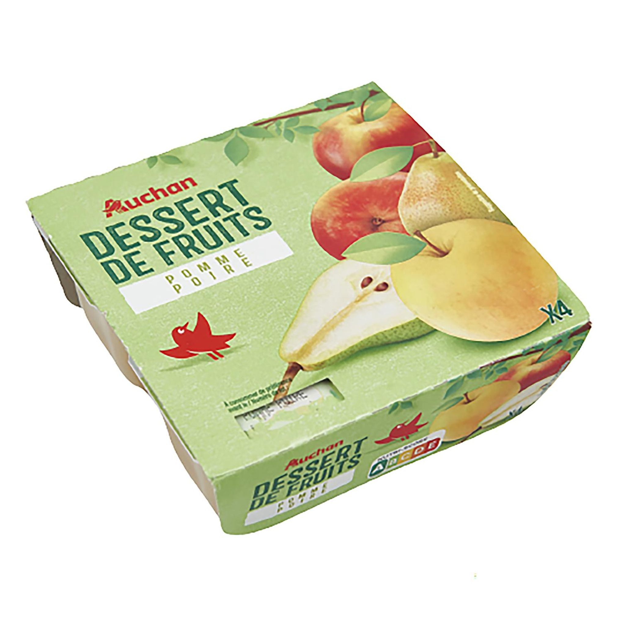 Voir la diapositive 3 : AUCHAN Spécialité pomme poire 4x100g
