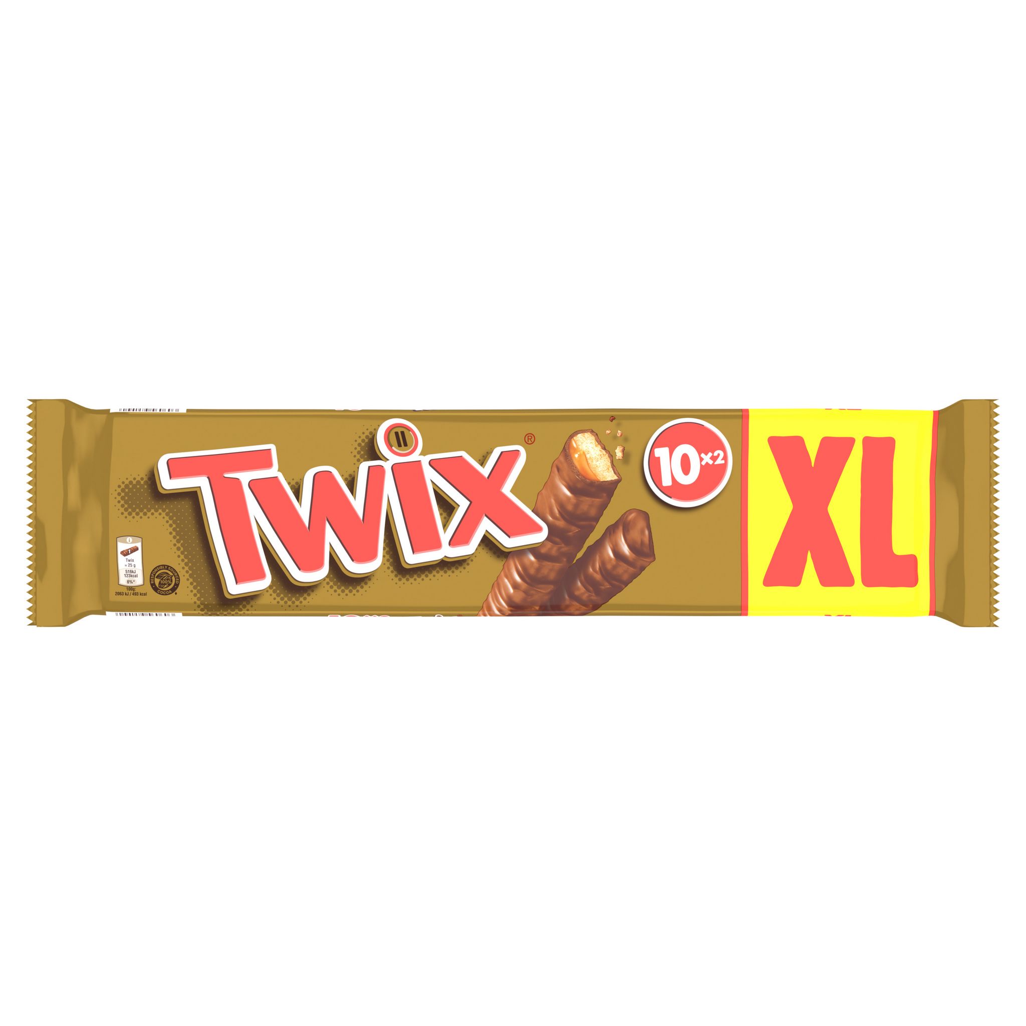 TWIX Barres chocolatées au biscuit recouvert de caramel 10x2 barres 500g