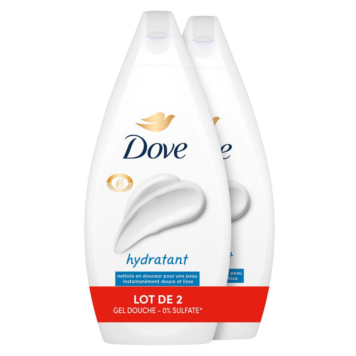 DOVE Gel douche hydratant 2x450ml