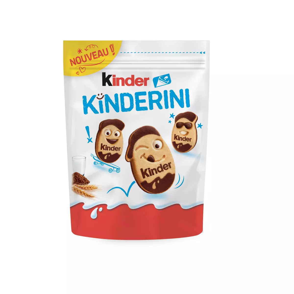 KINDER Biscuits Kinderini fourrés au lait et cacao 20 biscuits 250g