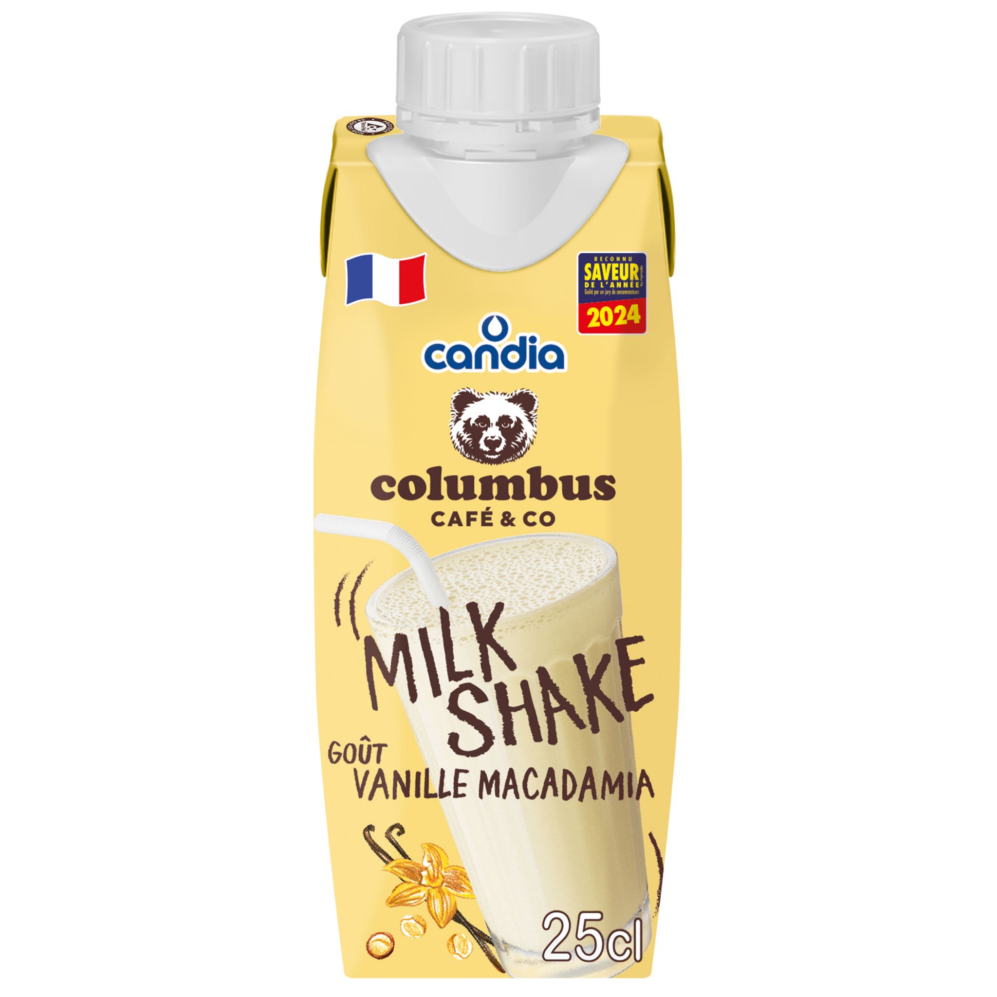 CANDIA Columbus Café & Co Milk-shake goût vanille macadamia 25cl