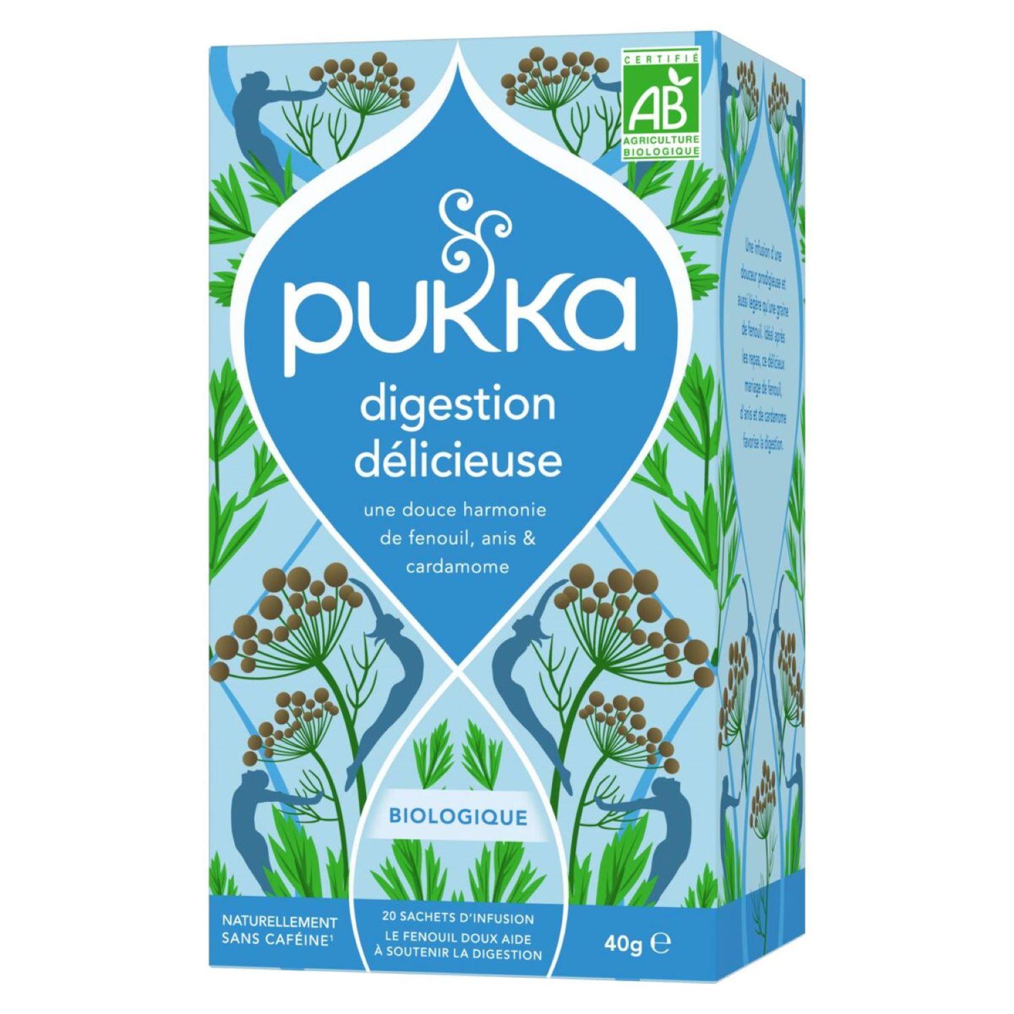 Voir la diapositive 2 : PUKKA Infusion bio digestion délicieuse au fenouil anis et cardamome 20 sachets 40g