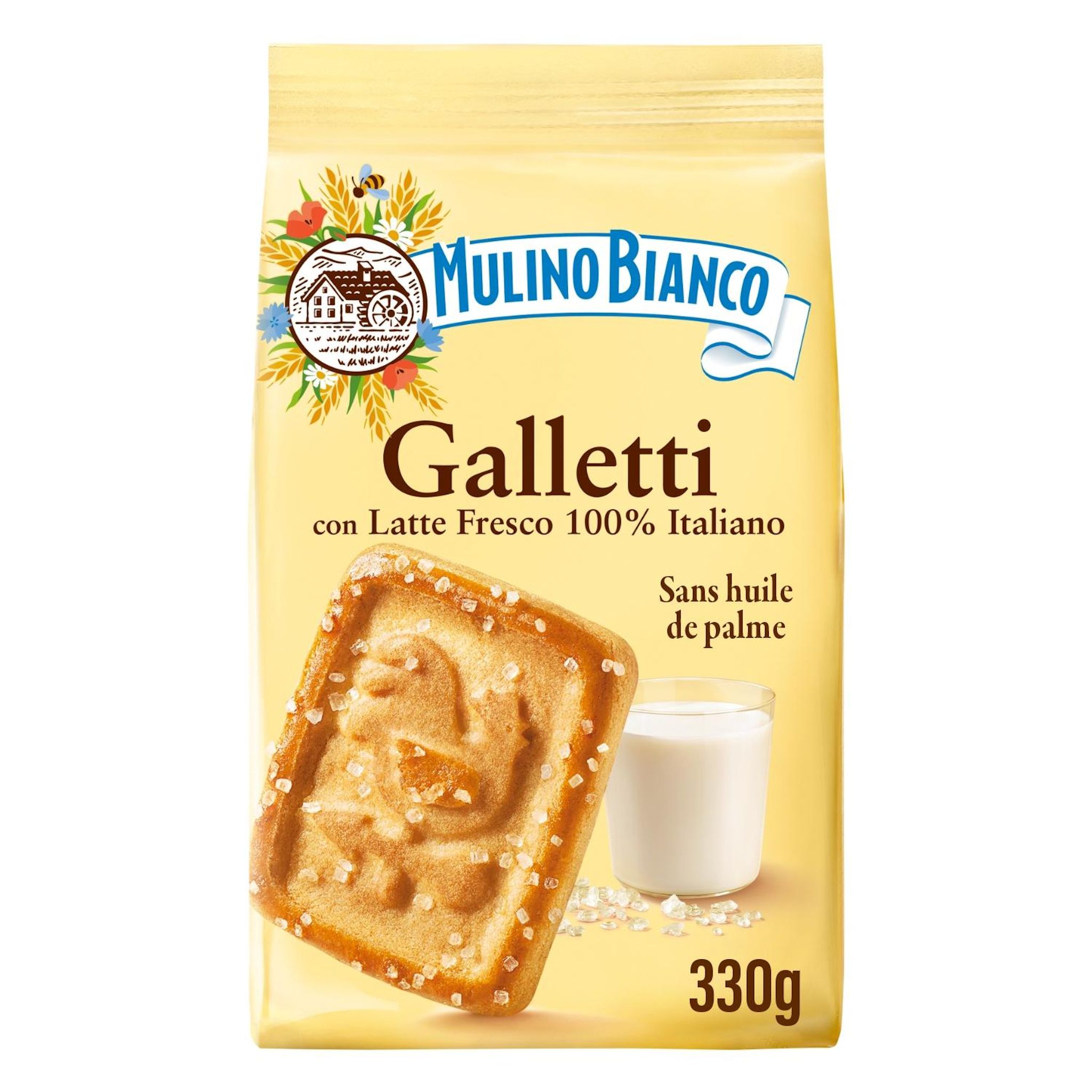 MULINO BIANCO Biscuits sablés galetti au lait 330g