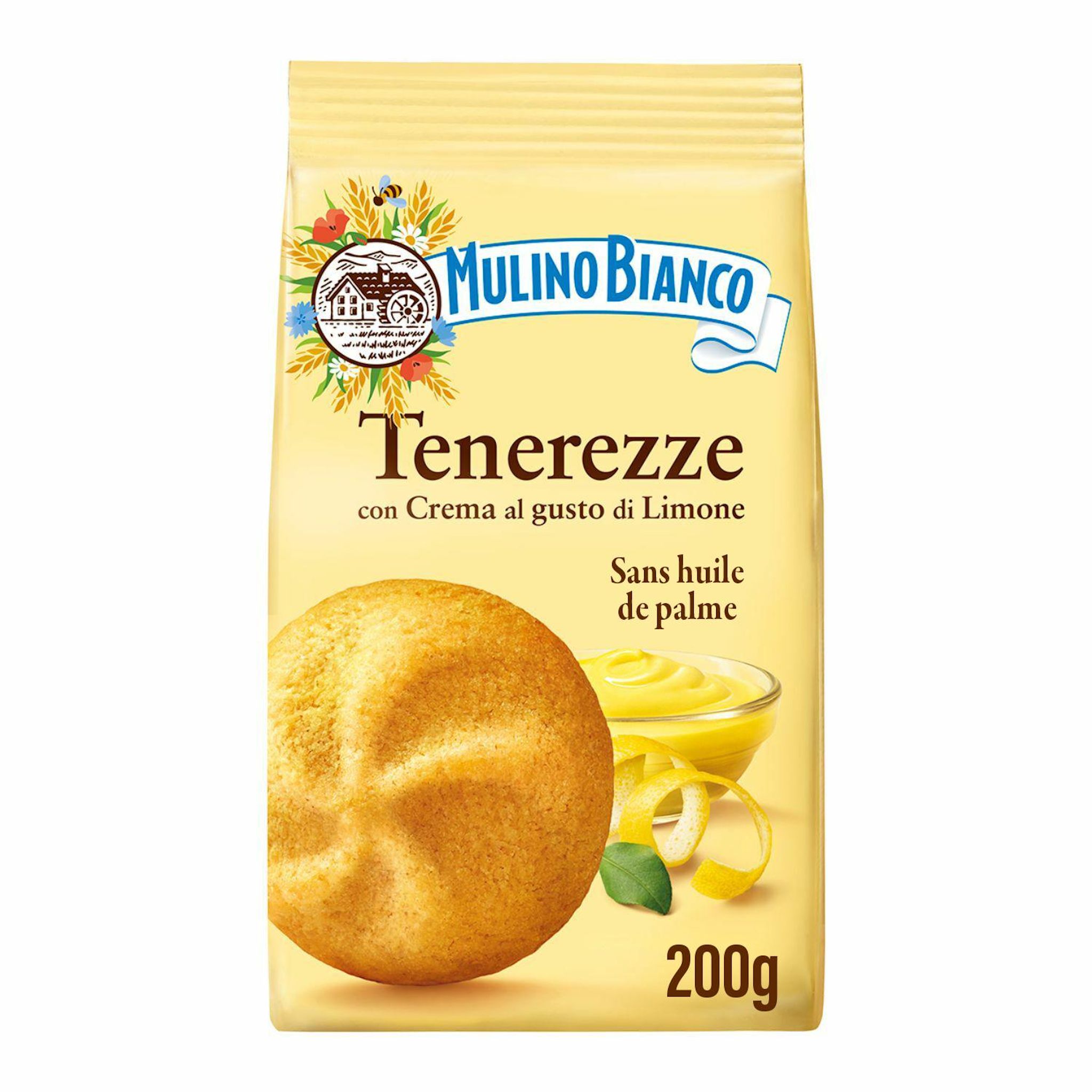 MULINO BIANCO Biscuit avec fourrage goût citron sans huile de palme 200g