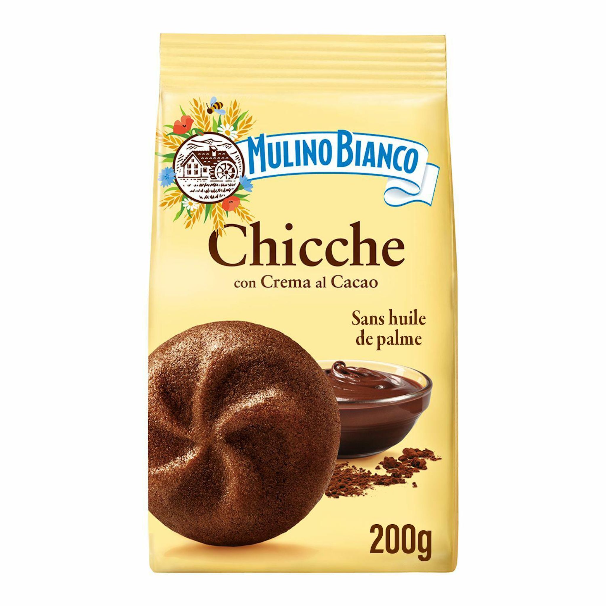 MULINO BIANCO Biscuits fourrés avec une crème au cacao sans huile de palme 200g