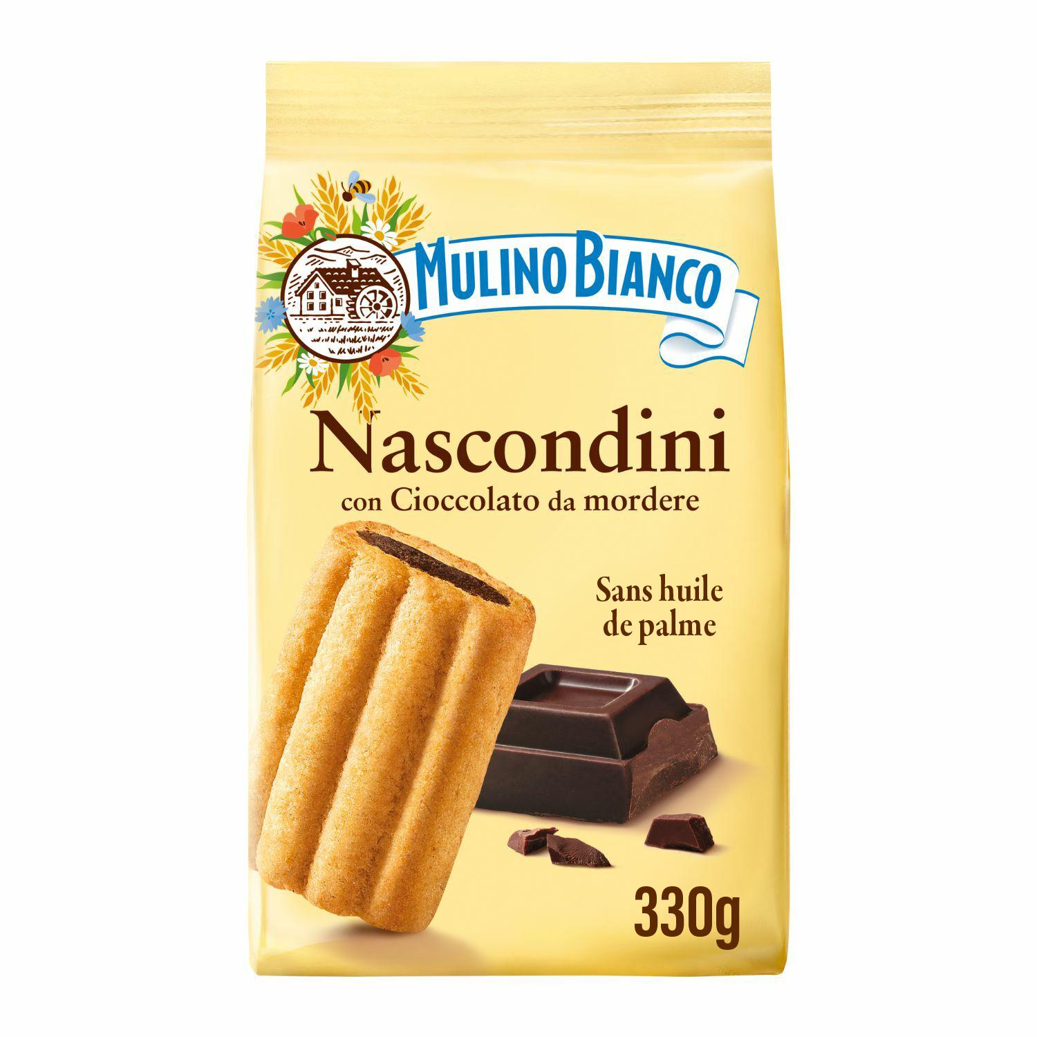 MULINO BIANCO Biscuits fourrés au chocolat nascondini 330g