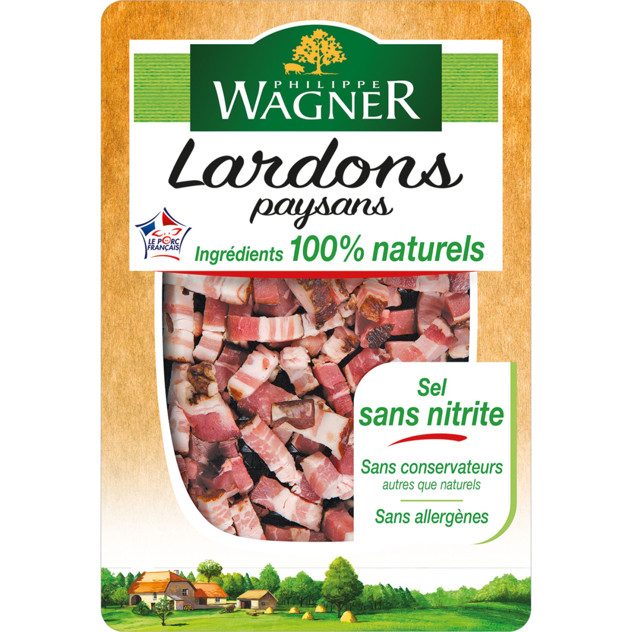 PHILIPPE WAGNER
 Lardons paysans sans nitrite 150g