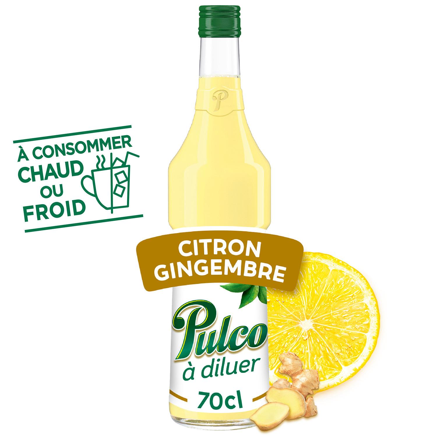 Voir la diapositive 2 : PULCO Concentré à diluer citron gingembre 70cl