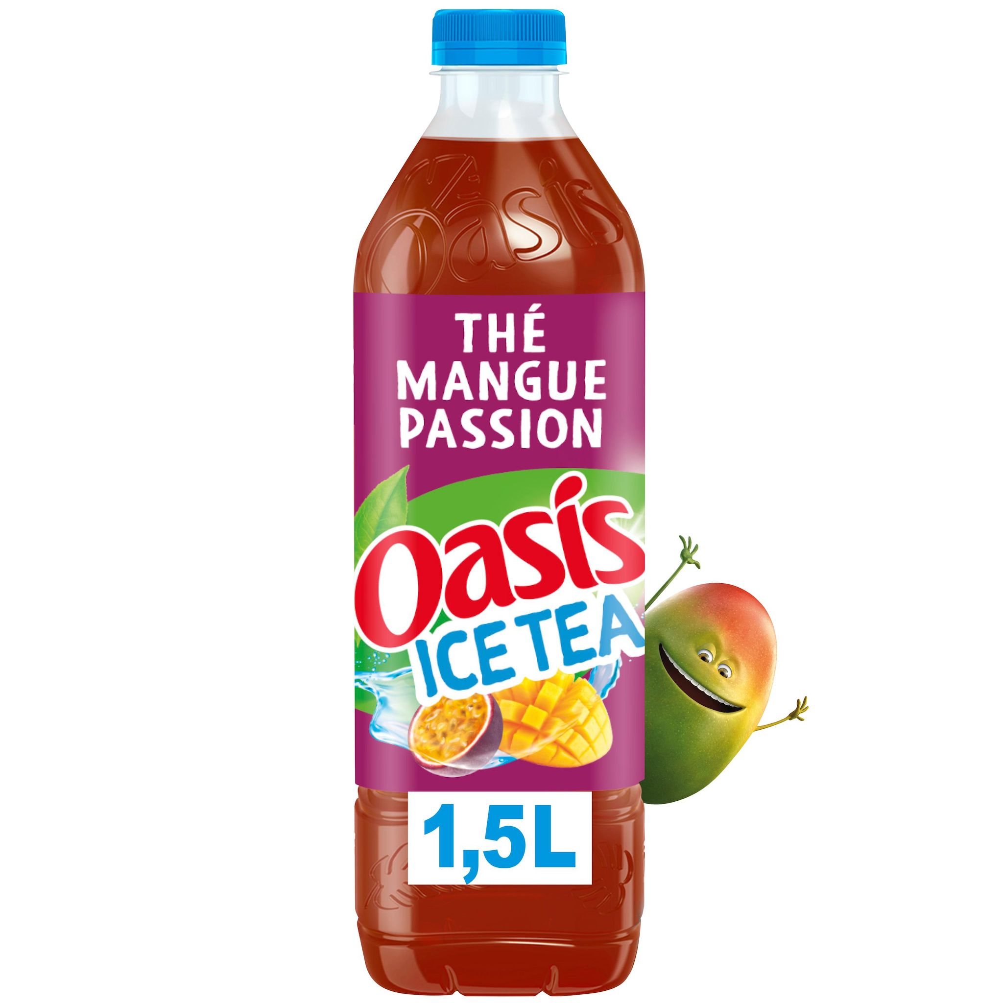 Voir la diapositive 3 : OASIS Ice Tea Boisson au thé glacé saveur mangue passion 1.5l