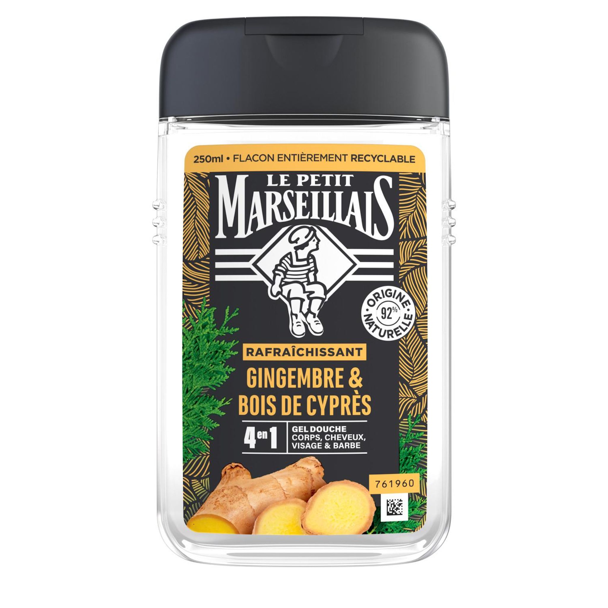 LE PETIT MARSEILLAIS Gel douche rafraichissant gingembre et bois de cyprès 250ml