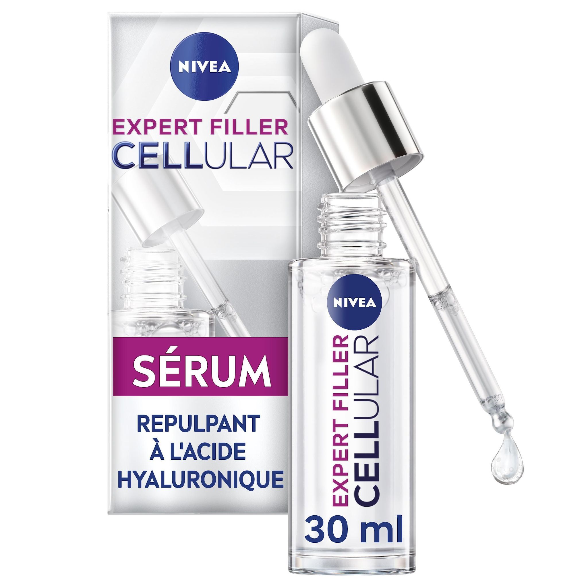 Voir la diapositive 2 : NIVEA Cellular Expert Filler Sérum repulpant à l'acide hyaluronique 30ml