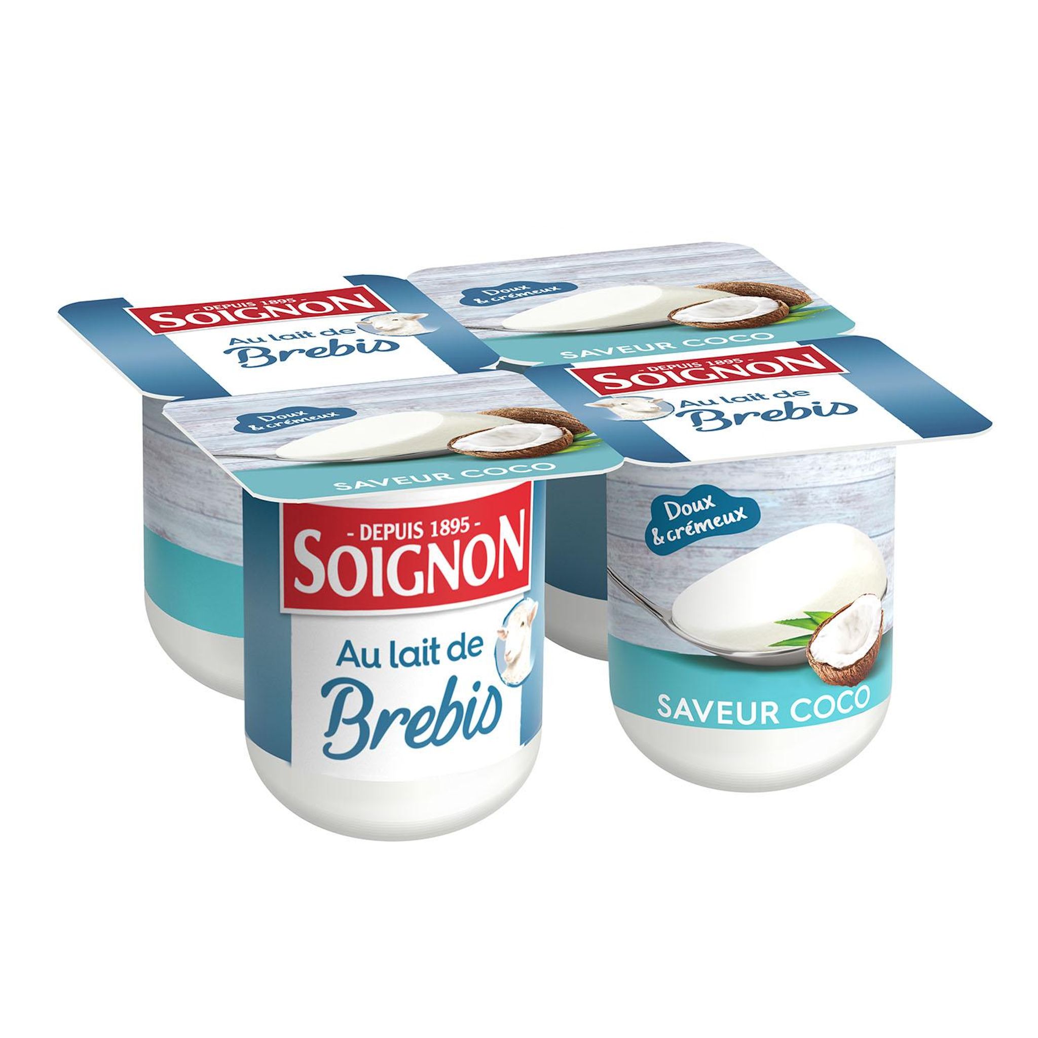 SOIGNON Yaourt à la noix de coco au lait de brebis 4x110g