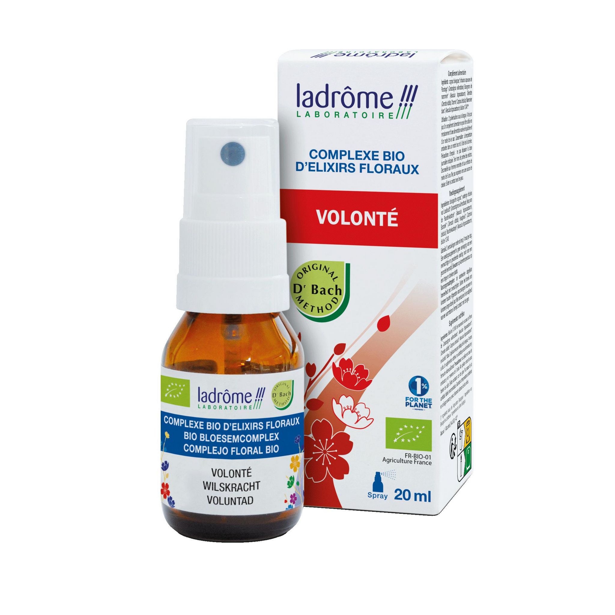LADROME Complexe d'élixirs floraux volonté bio 20ml
