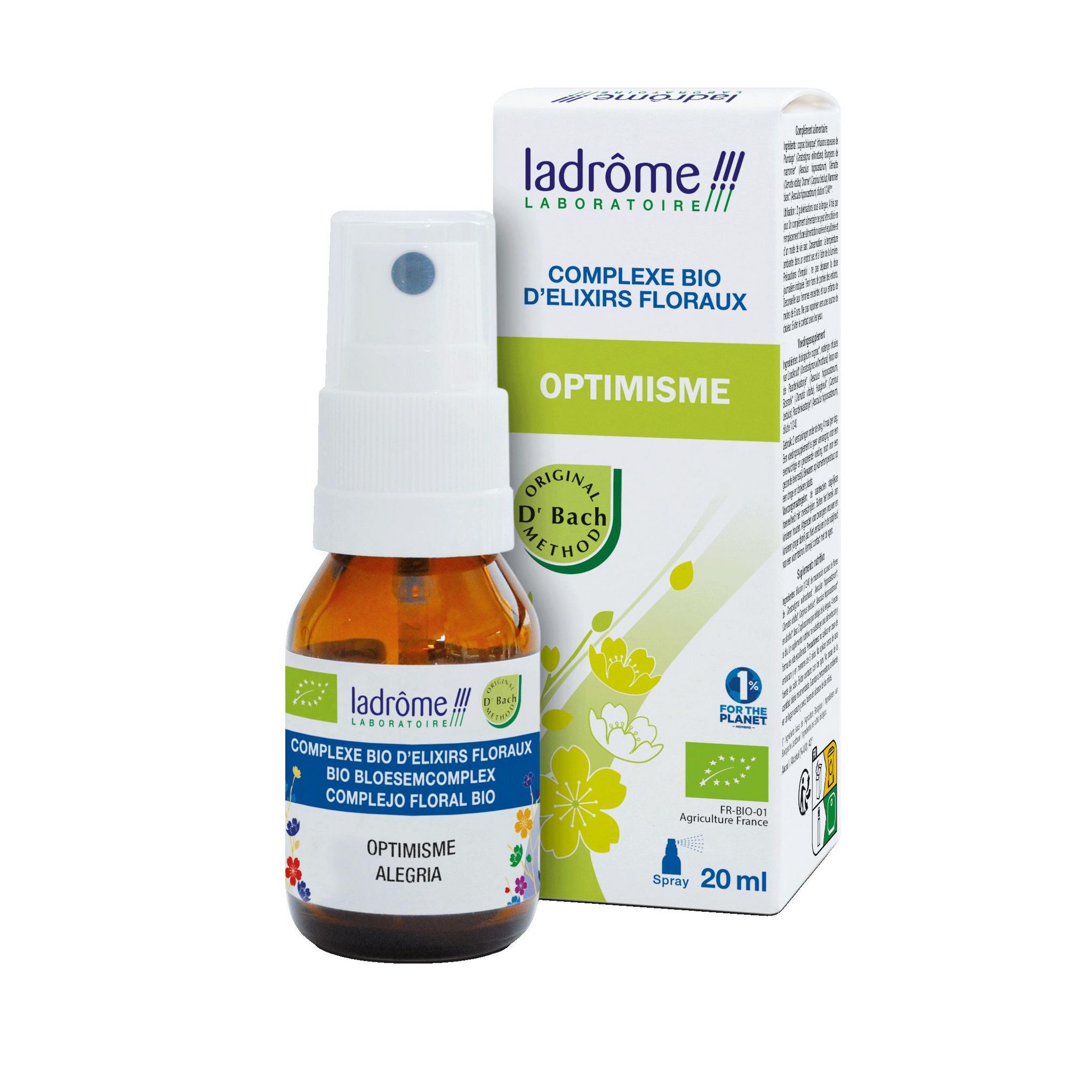 LADROME Complexe d'élixirs floraux optimisme bio 20ml