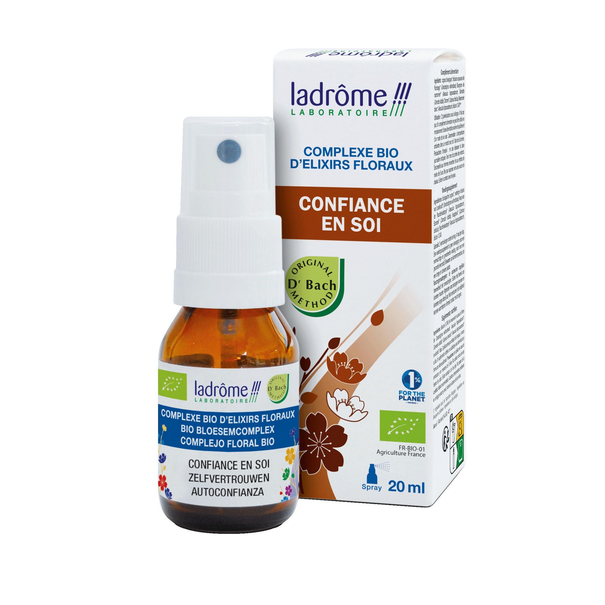 LADROME Complexe d'élixirs floraux confiance en soi bio 20ml