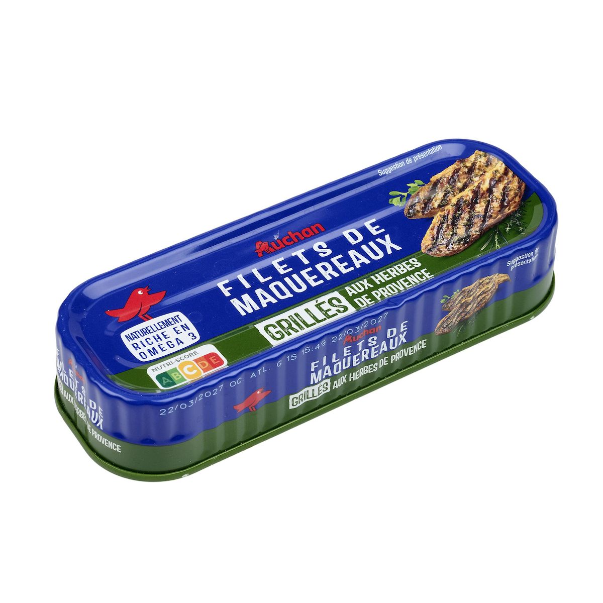 AUCHAN Filets de maquereaux grillés aux herbes de Provence 110g