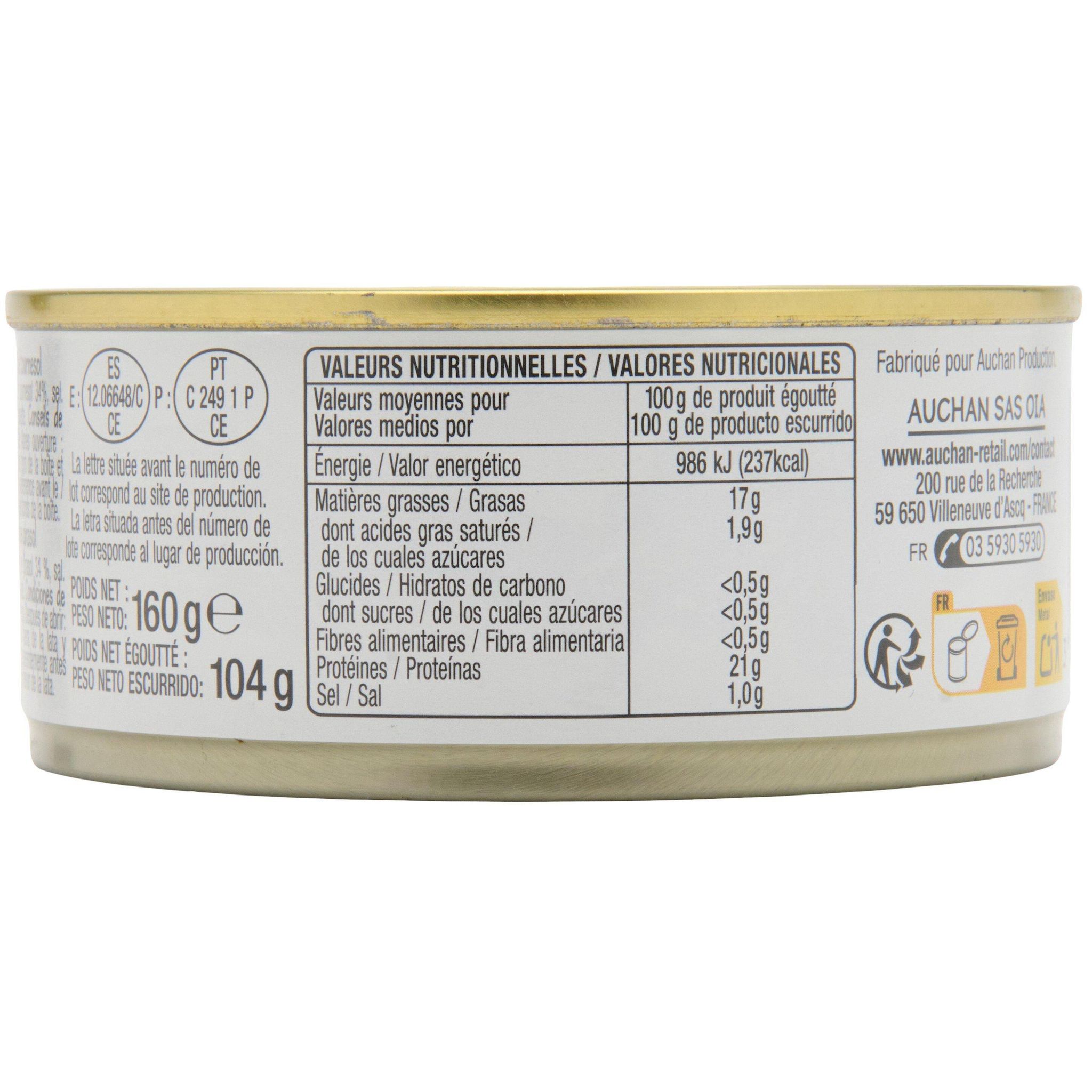 Voir la diapositive 2 : POUCE Miettes de thon à l'huile de tournesol 160g