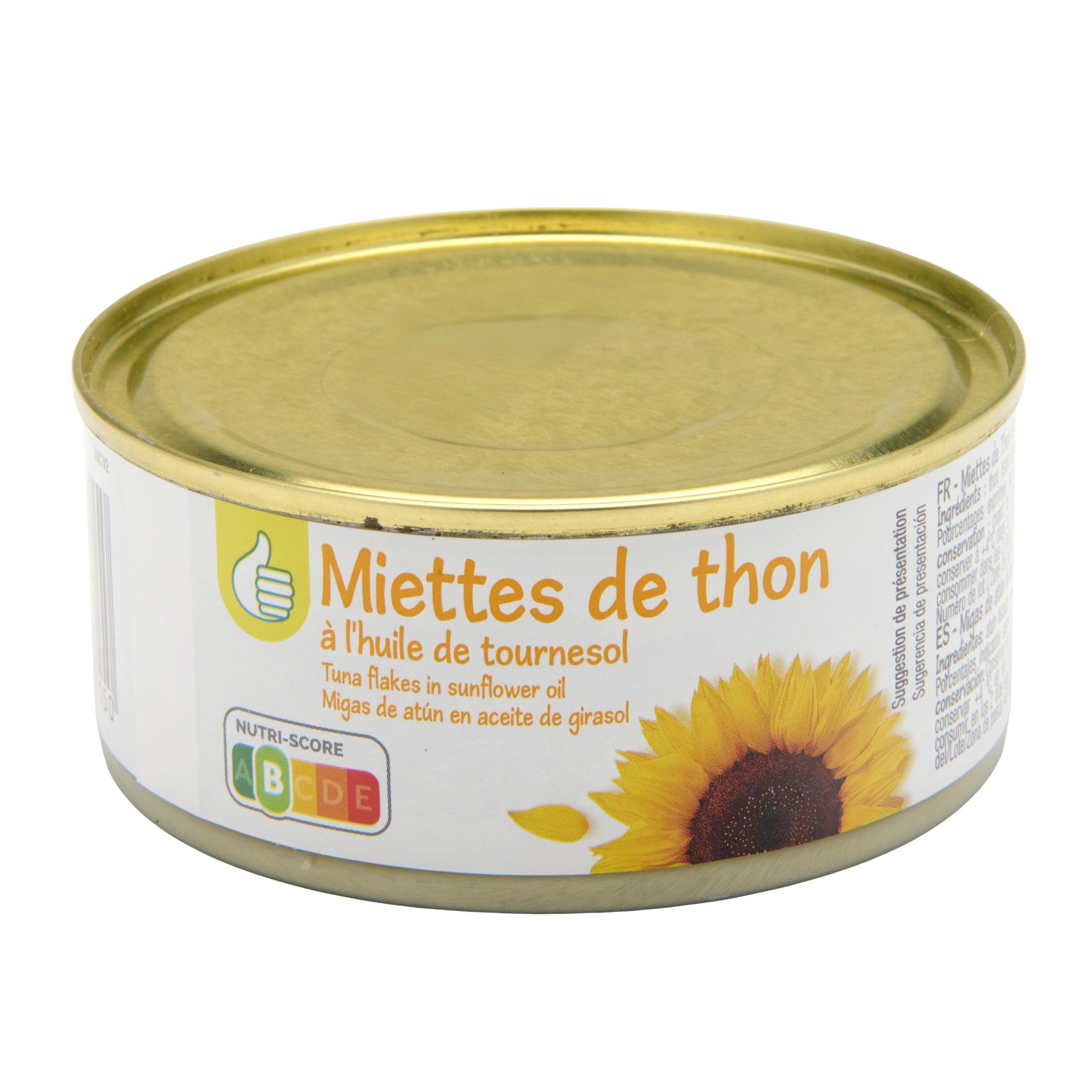 Voir la diapositive 3 : POUCE Miettes de thon à l'huile de tournesol 160g