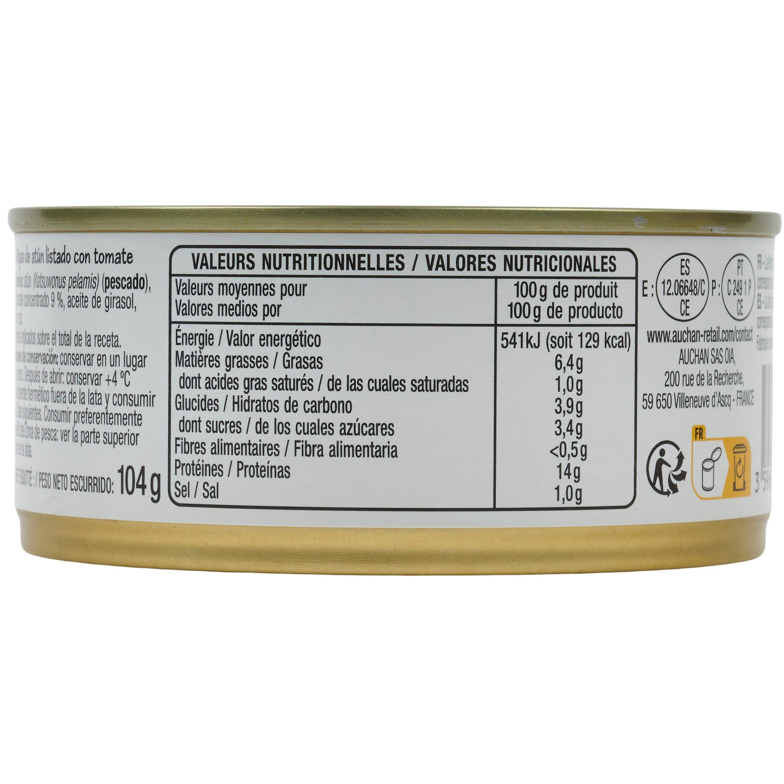 Voir la diapositive 3 : POUCE Miettes de thon à la tomate 160g
