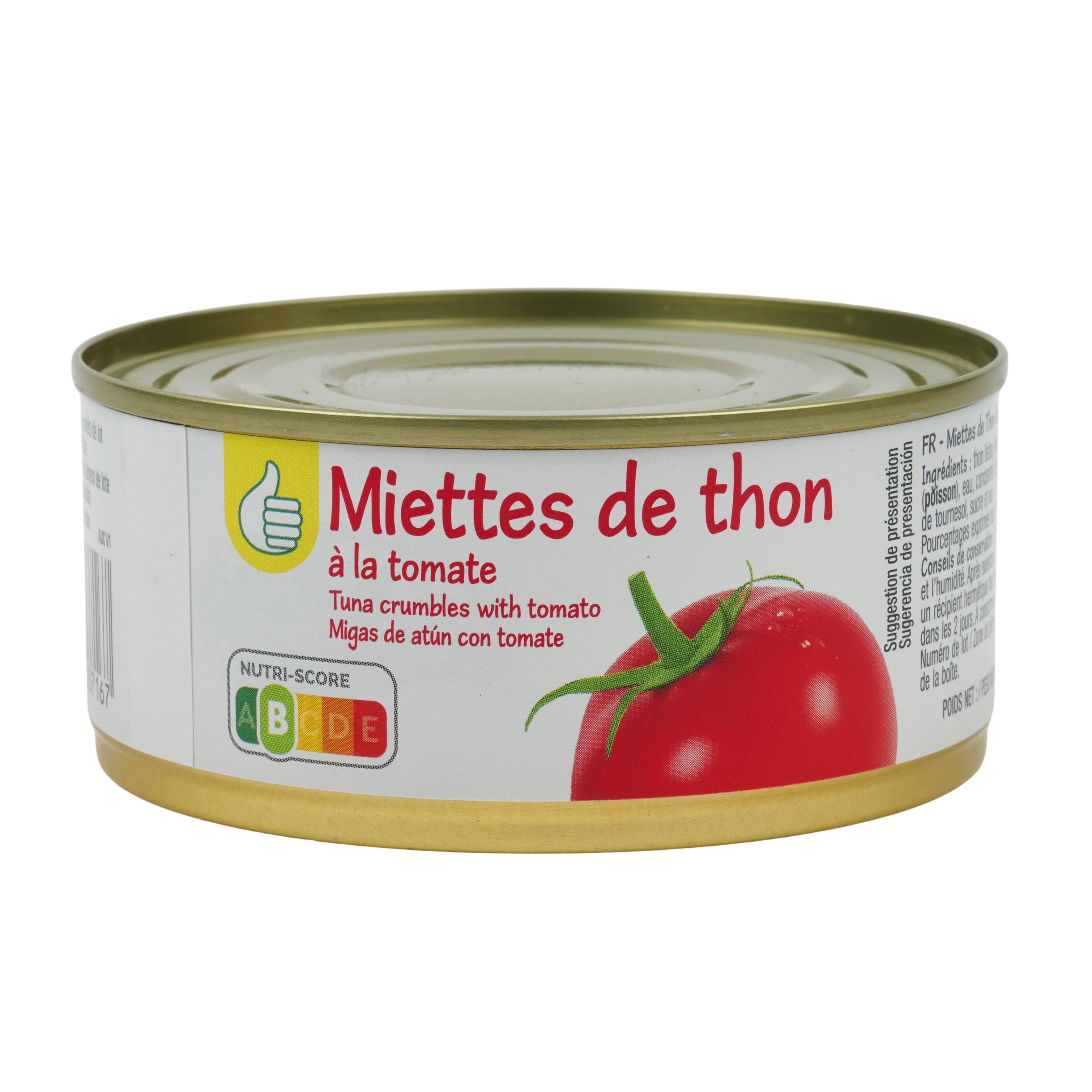 Voir la diapositive 4 : POUCE Miettes de thon à la tomate 160g