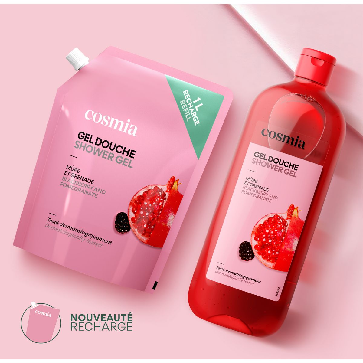 COSMIA Gel douche mure et grenade 750ml