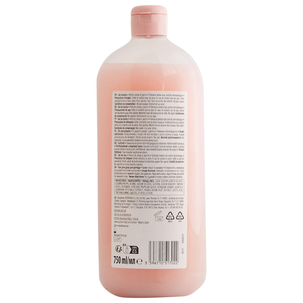 COSMIA Gel de douche à la cerise et au jasmin 750ml