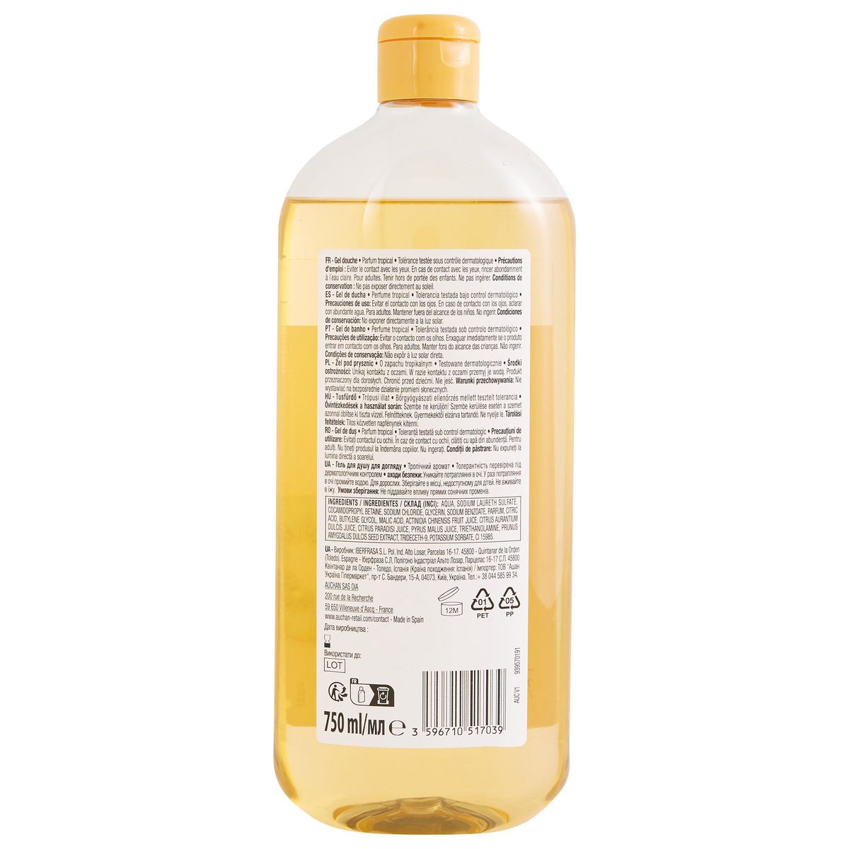 COSMIA Gel douche tropical 750ml