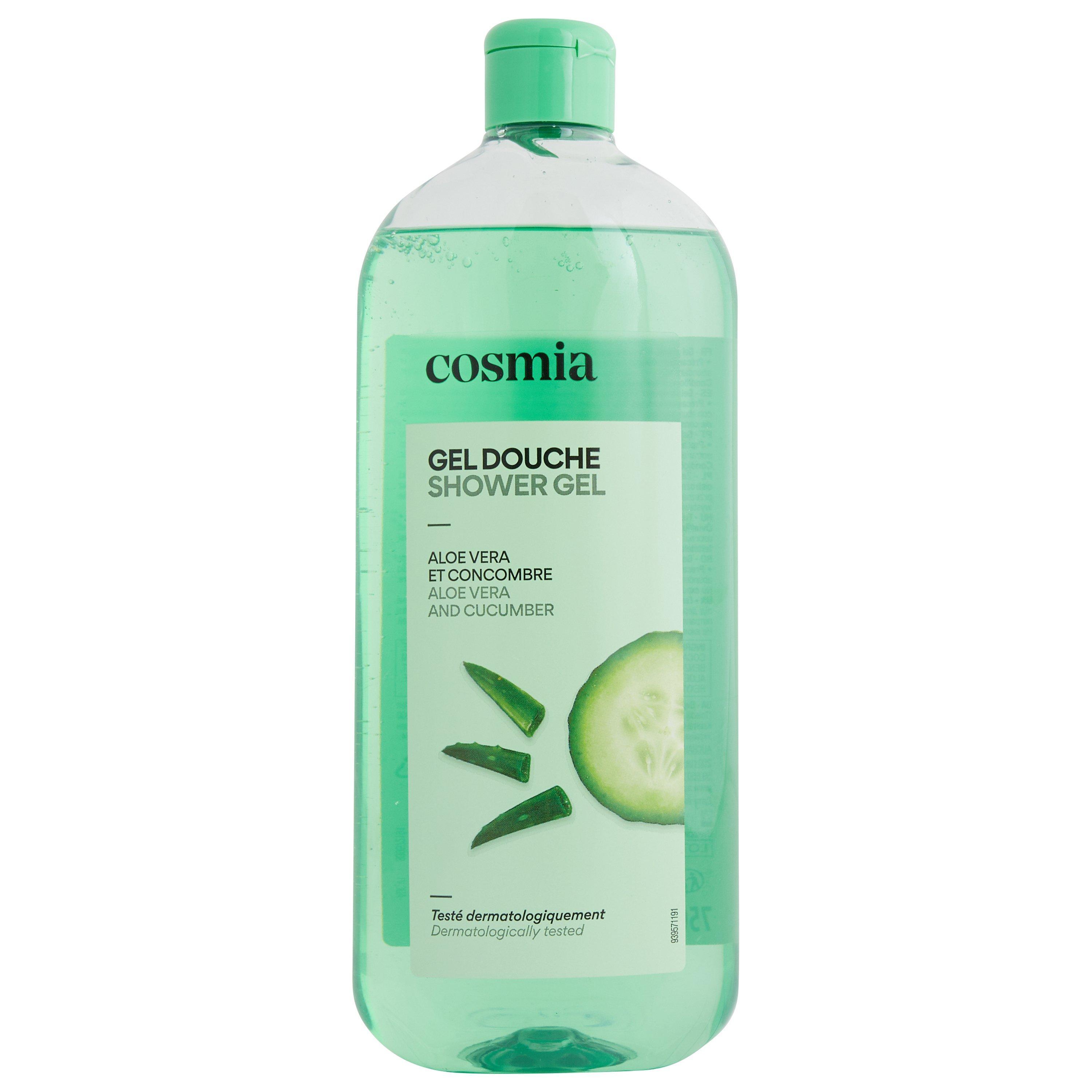 Voir la diapositive 3 : COSMIA Gel douche aloe vera et concombre 750 ml