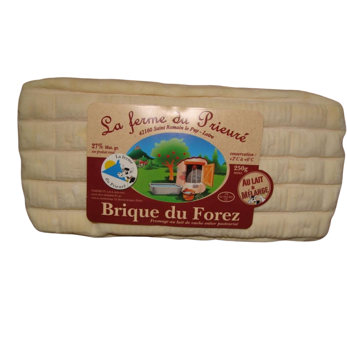 LA FERME DU PRIEURE Brique du Forez au lait de mélange 250g