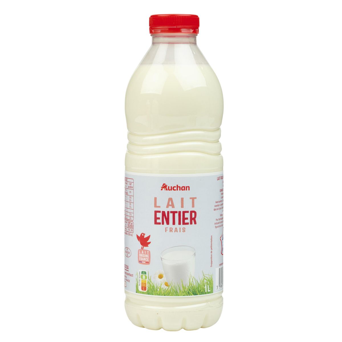AUCHAN Lait frais entier 1l