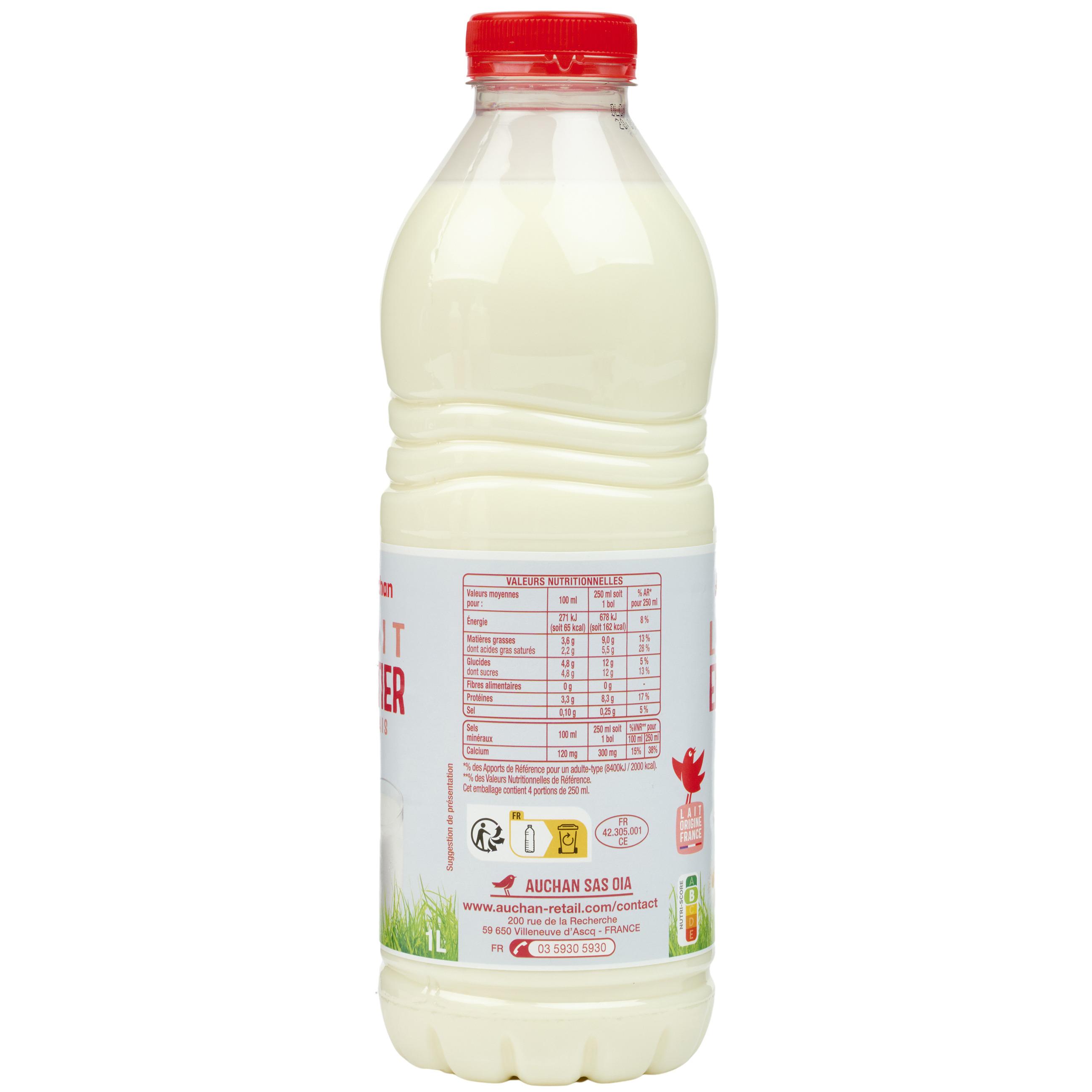 Voir la diapositive 6 : AUCHAN Lait frais entier 1l
