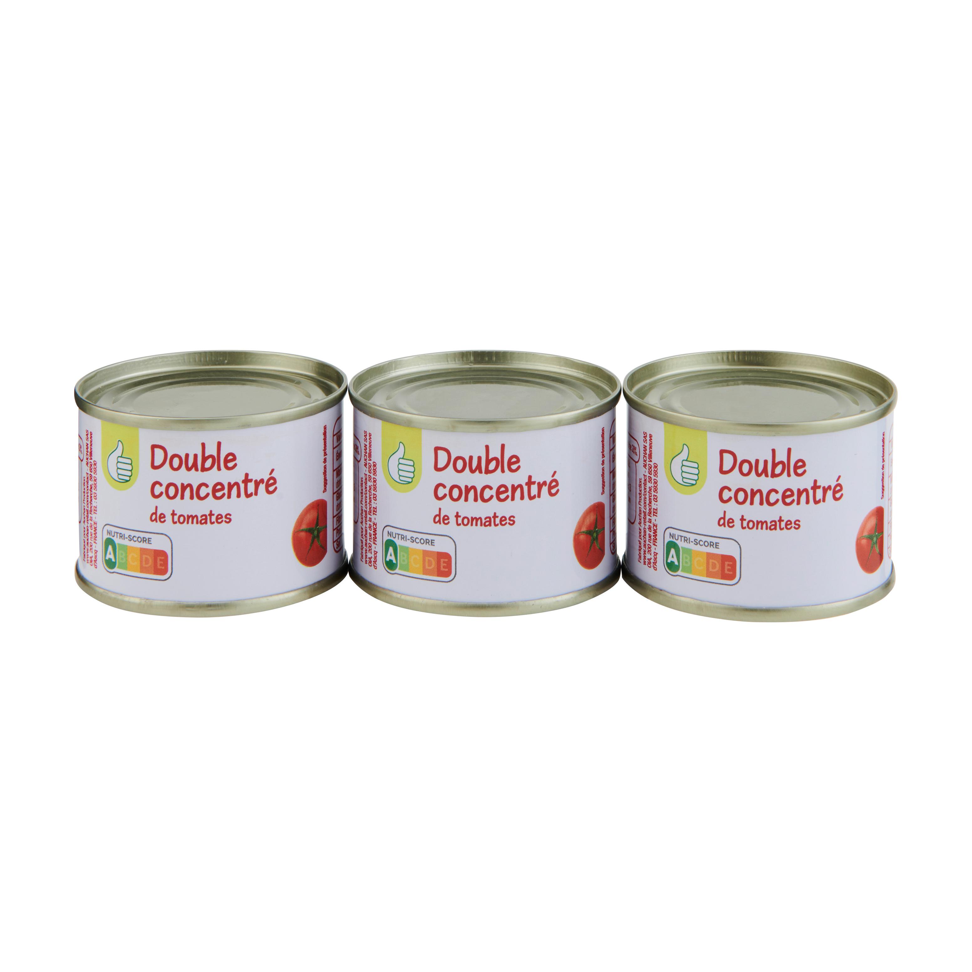 Voir la diapositive 2 : POUCE Double concentré de tomates 3x70g 210g