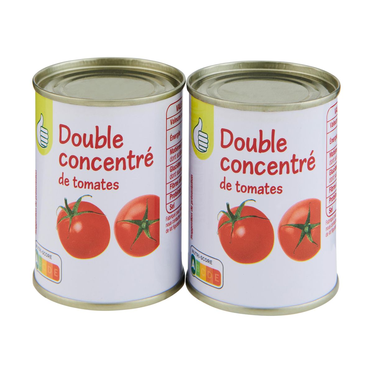 POUCE Double concentré de tomates 2 conserves 2x140g