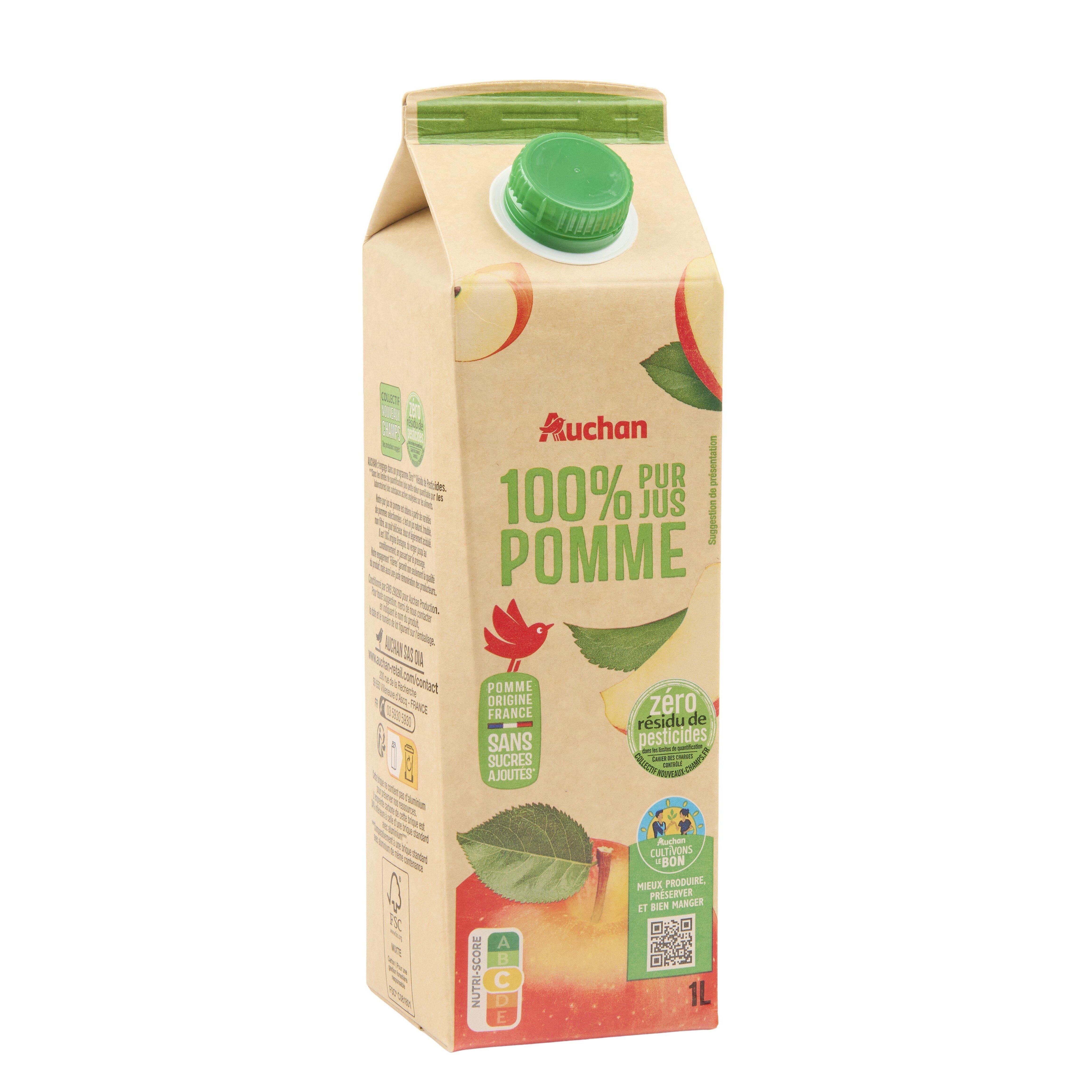 Voir la diapositive 5 : AUCHAN CULTIVONS LE BON Pur jus de pomme 1l