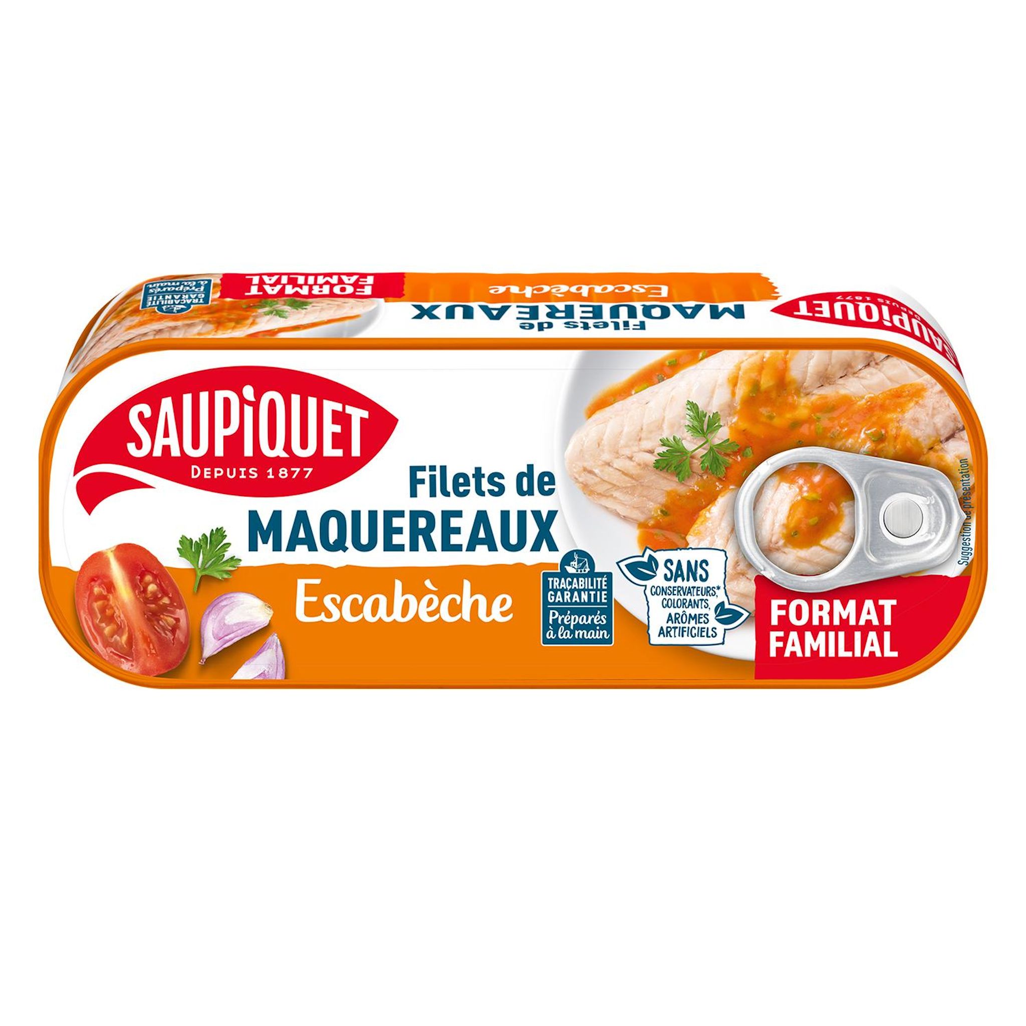 SAUPIQUET Filets de maquereaux sauce escabèche 226g